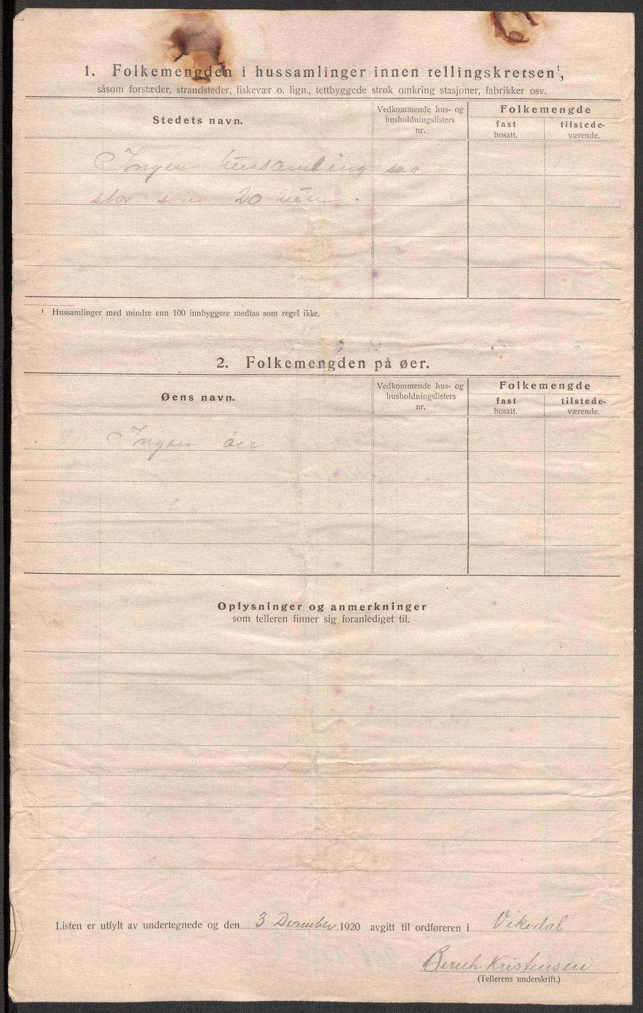 SAST, Folketelling 1920 for 1157 Vikedal herred, 1920, s. 14