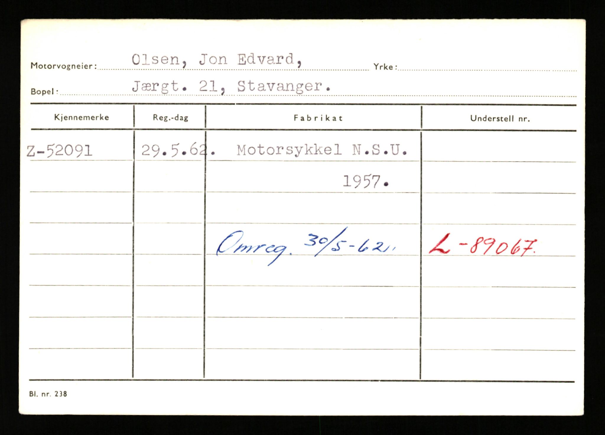 Stavanger trafikkstasjon, AV/SAST-A-101942/0/G/L0007: Registreringsnummer: 49019 - 67460, 1930-1971, s. 805