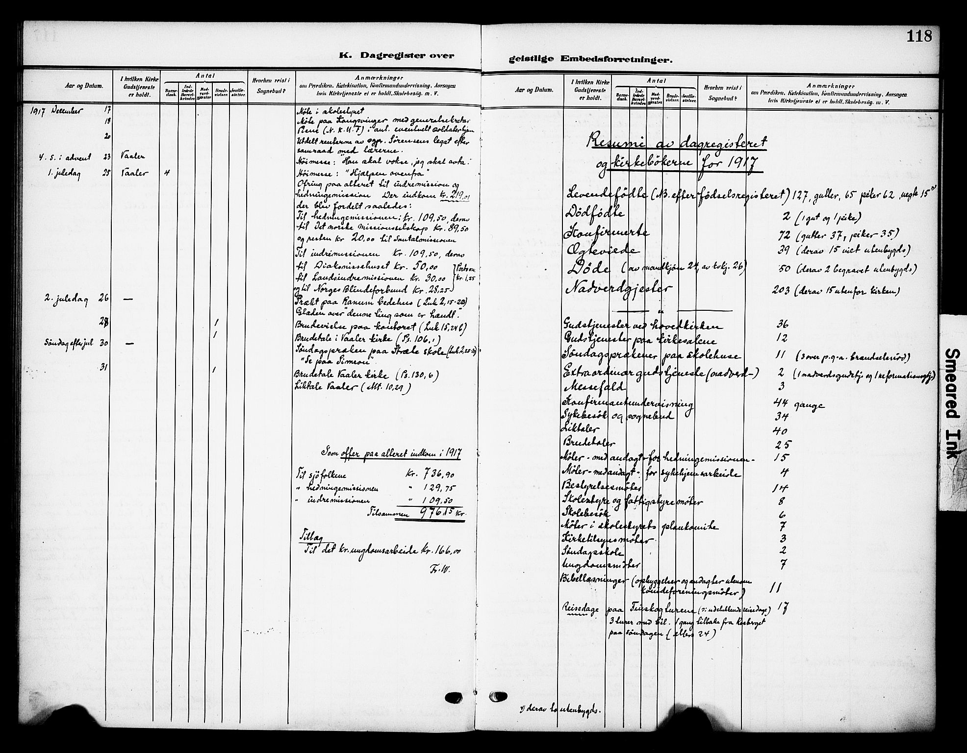 Våler prestekontor, Hedmark, AV/SAH-PREST-040/H/Ha/Haa/L0007: Ministerialbok nr. 7, 1908-1919, s. 118