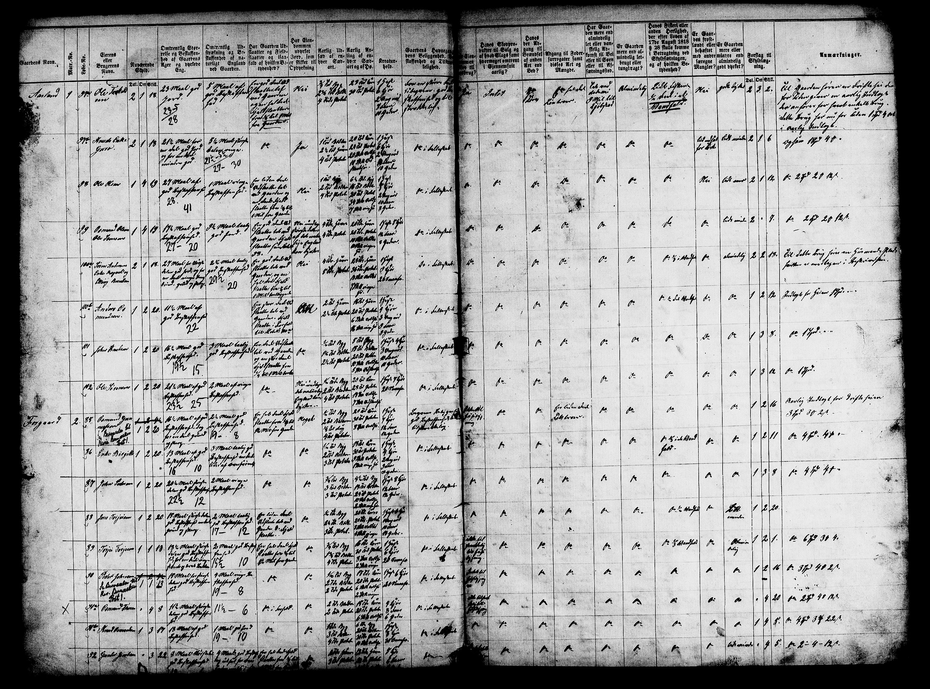 Matrikkelrevisjonen av 1863, AV/RA-S-1530/F/Fe/L0178: Åseral, 1863