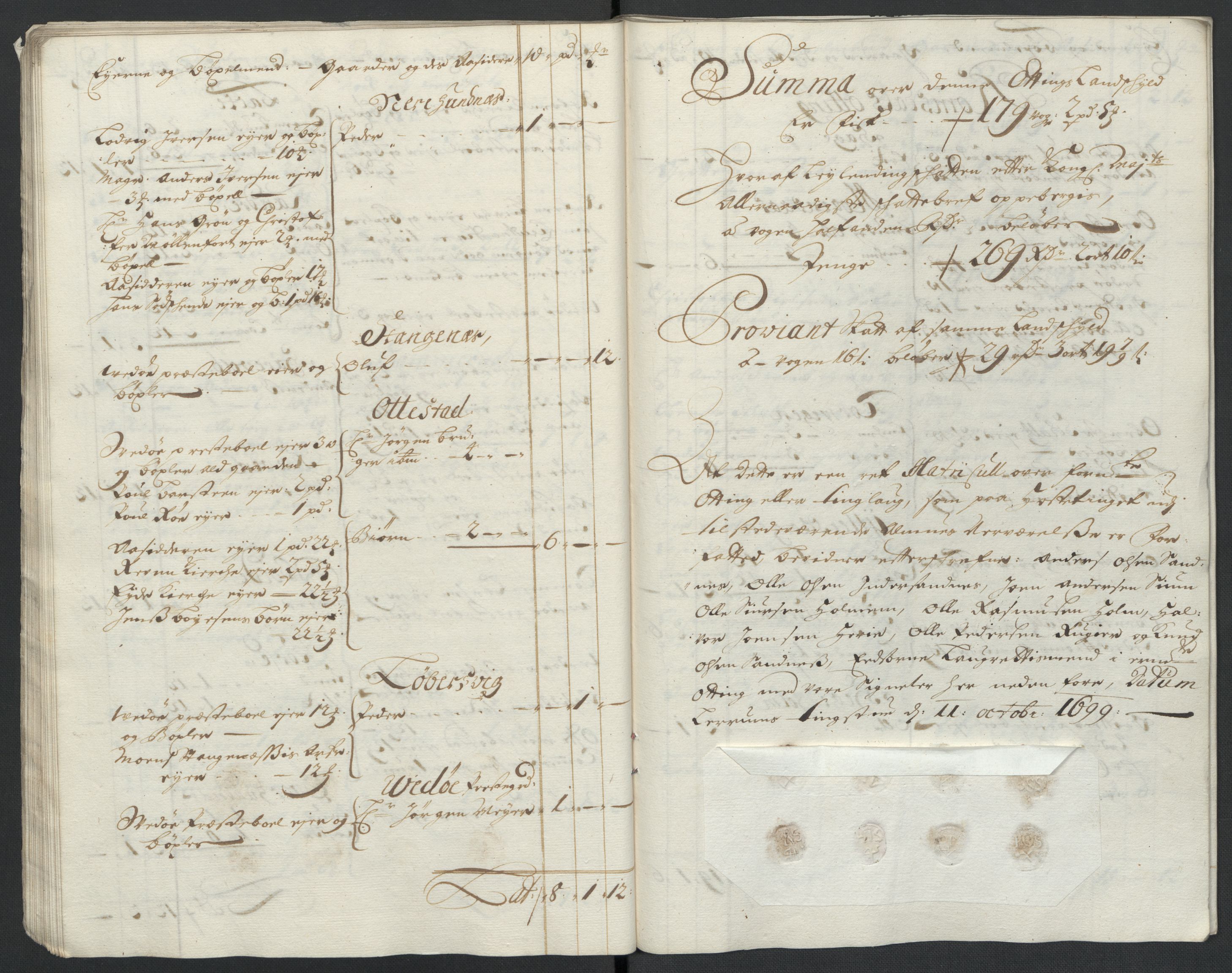 Rentekammeret inntil 1814, Reviderte regnskaper, Fogderegnskap, RA/EA-4092/R55/L3654: Fogderegnskap Romsdal, 1699-1700, s. 33