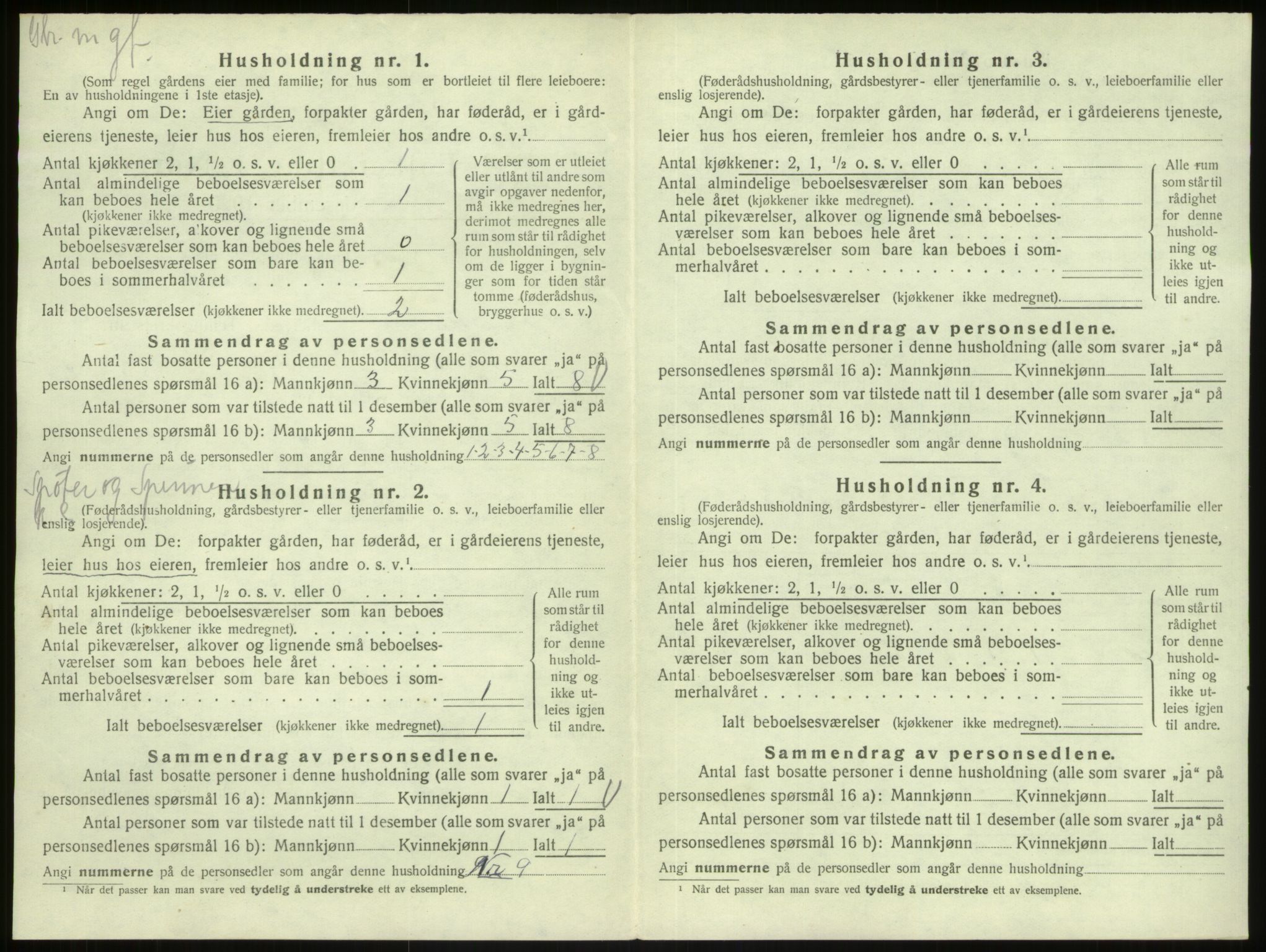 SAB, Folketelling 1920 for 1264 Austrheim herred, 1920, s. 393