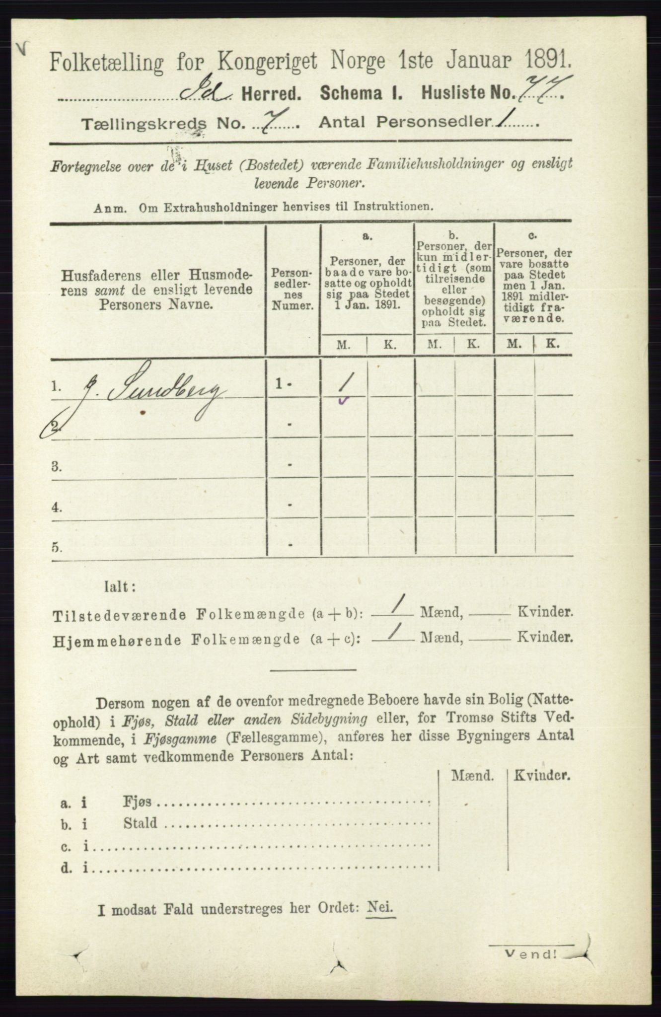 RA, Folketelling 1891 for 0117 Idd herred, 1891, s. 4140