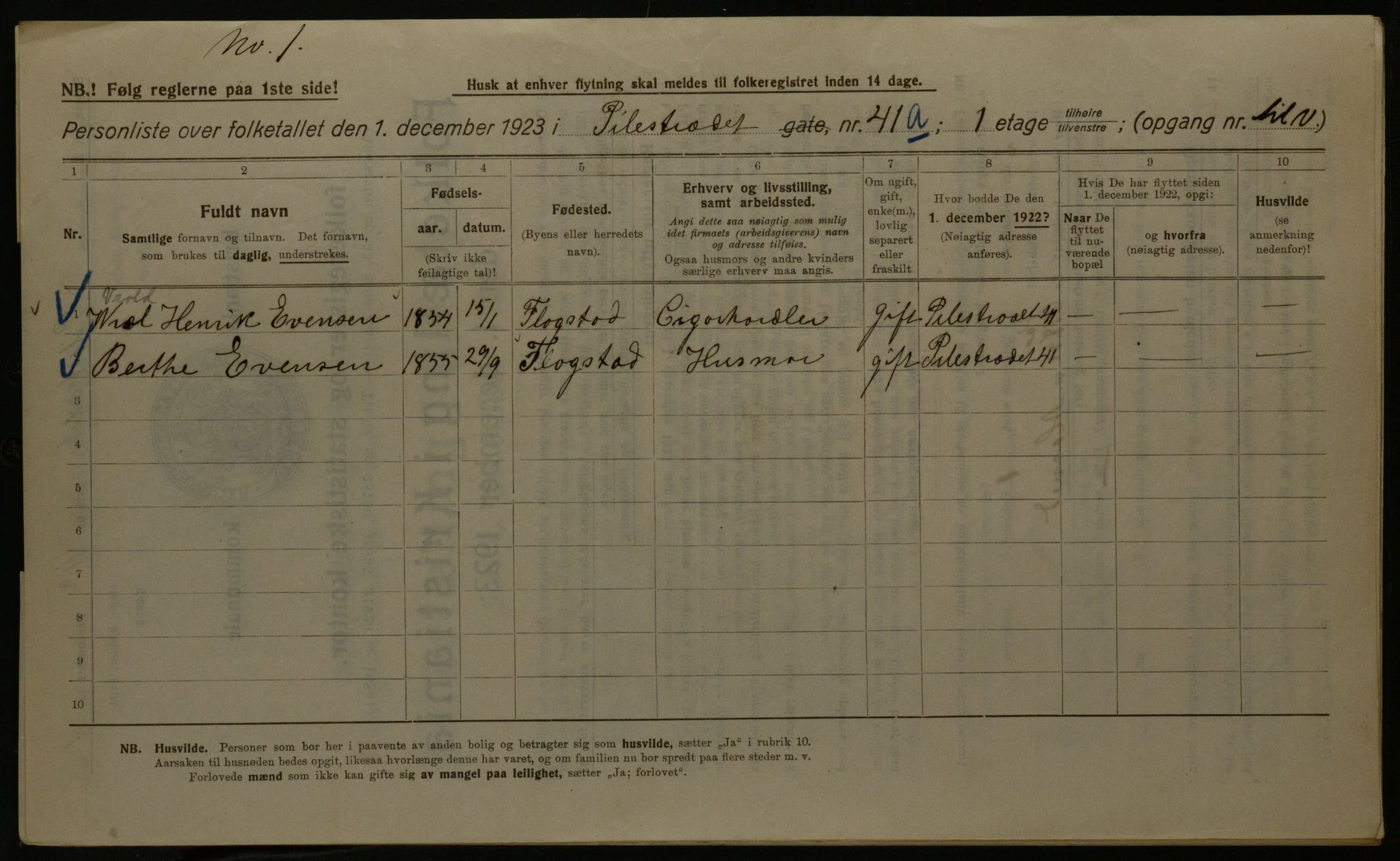 OBA, Kommunal folketelling 1.12.1923 for Kristiania, 1923, s. 87411