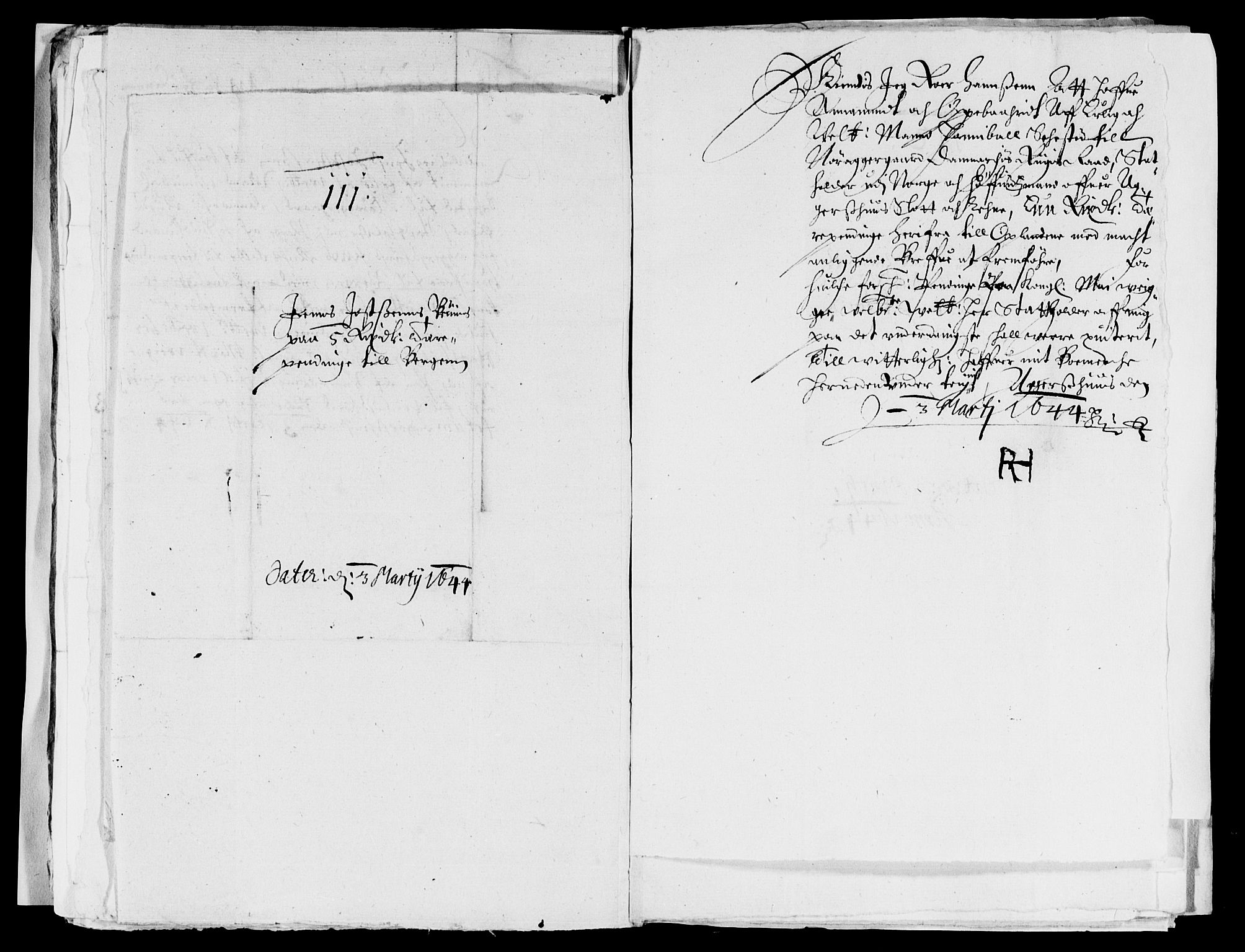 Rentekammeret inntil 1814, Reviderte regnskaper, Lensregnskaper, AV/RA-EA-5023/R/Rb/Rba/L0171: Akershus len, 1643-1644