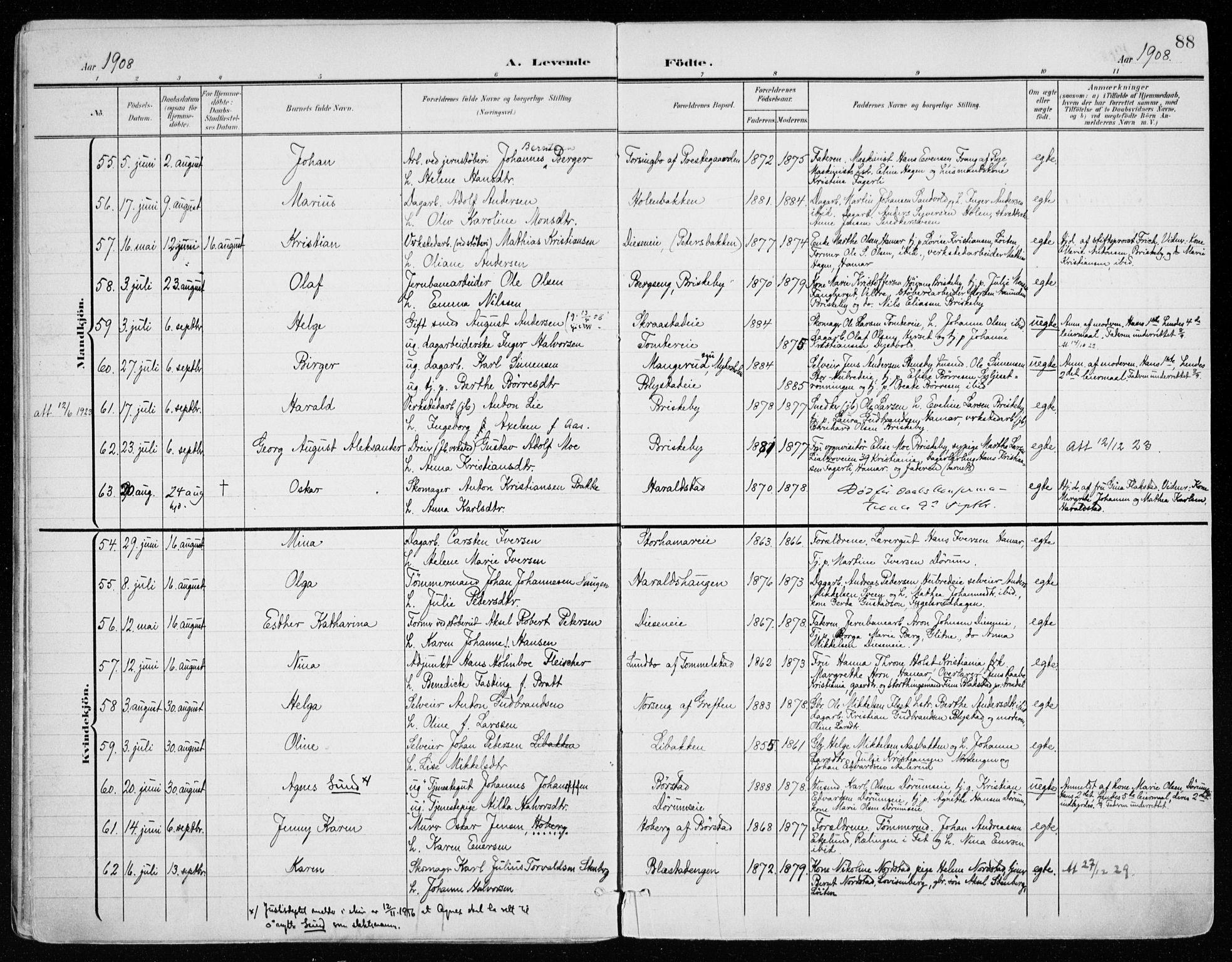 Vang prestekontor, Hedmark, AV/SAH-PREST-008/H/Ha/Haa/L0021: Ministerialbok nr. 21, 1902-1917, s. 88