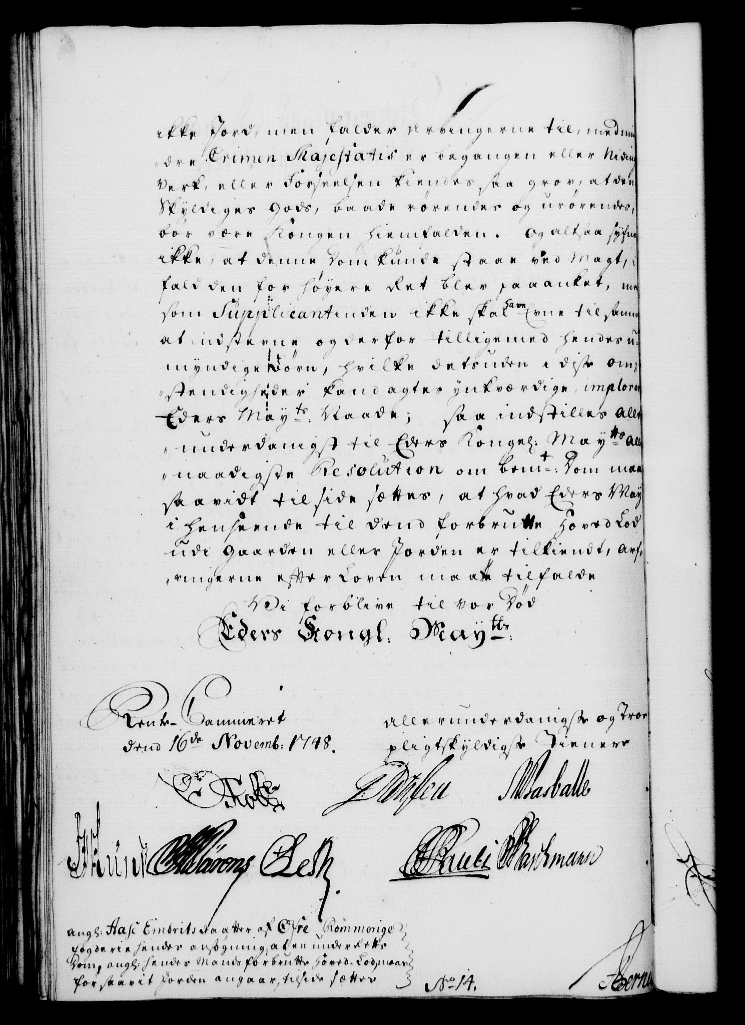 Rentekammeret, Kammerkanselliet, AV/RA-EA-3111/G/Gf/Gfa/L0030: Norsk relasjons- og resolusjonsprotokoll (merket RK 52.30), 1748, s. 641