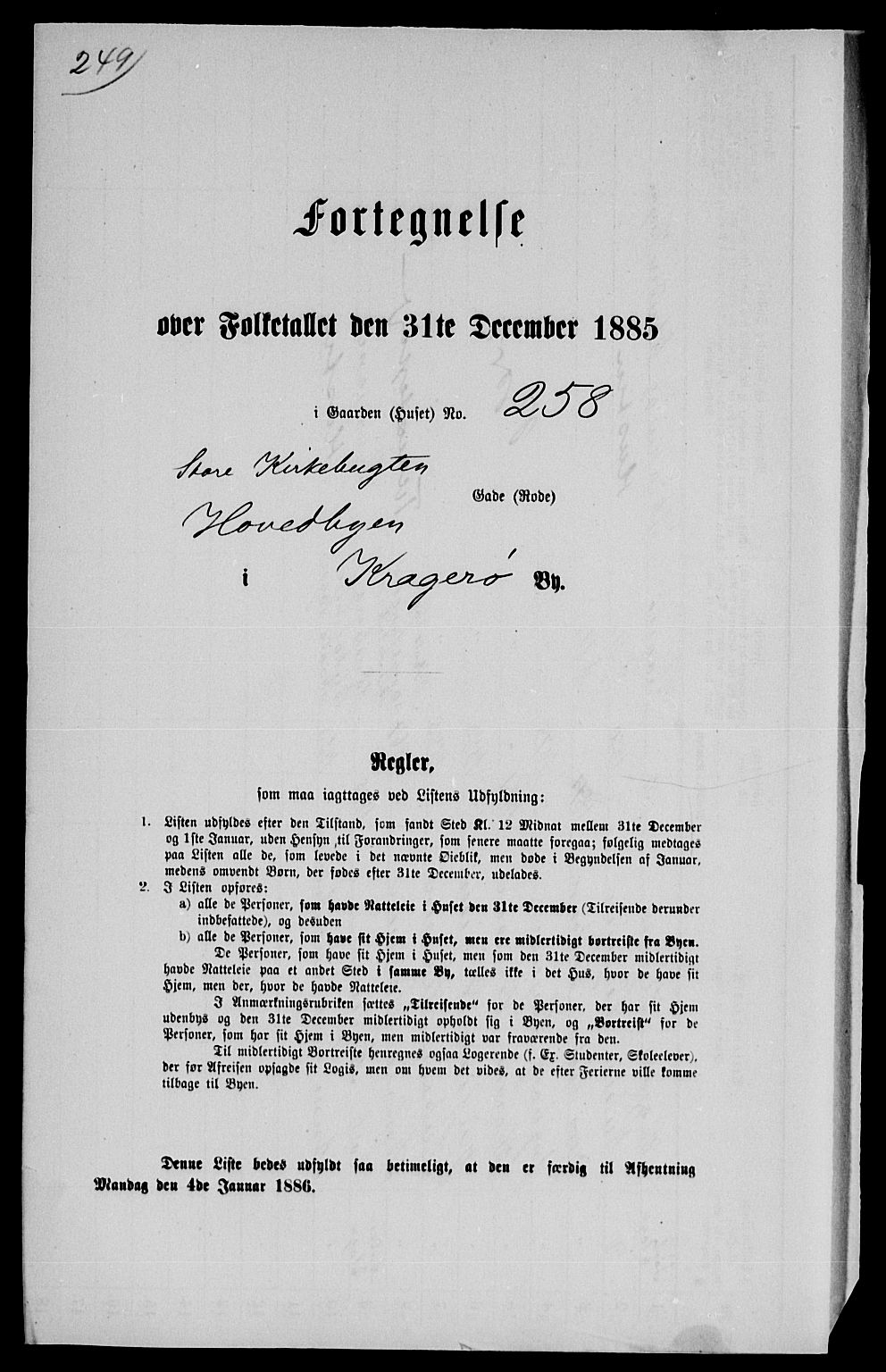 SAKO, Folketelling 1885 for 0801 Kragerø kjøpstad, 1885, s. 1525