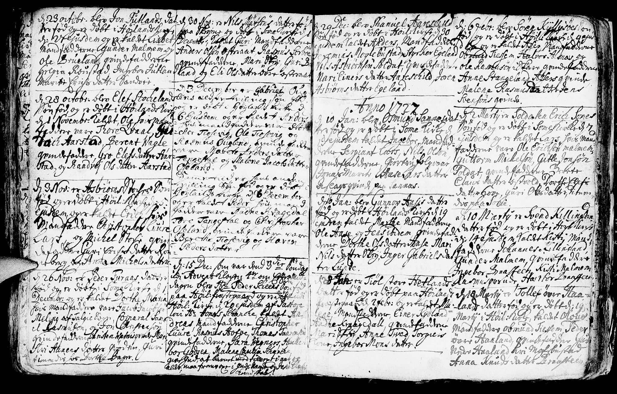 Høyland sokneprestkontor, AV/SAST-A-101799/001/30BA/L0001: Ministerialbok nr. A 1, 1691-1732