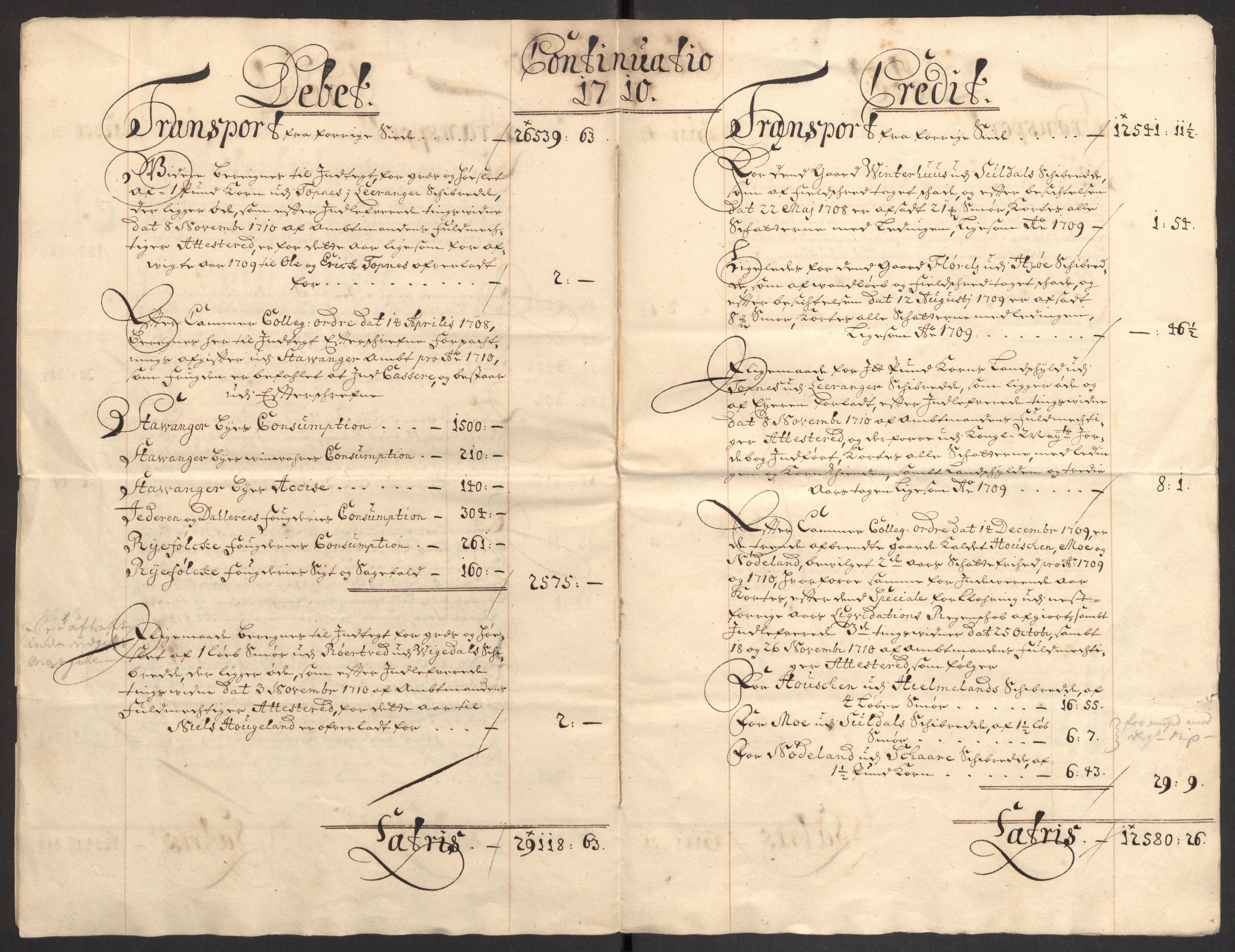 Rentekammeret inntil 1814, Reviderte regnskaper, Fogderegnskap, AV/RA-EA-4092/R47/L2862: Fogderegnskap Ryfylke, 1710, s. 21