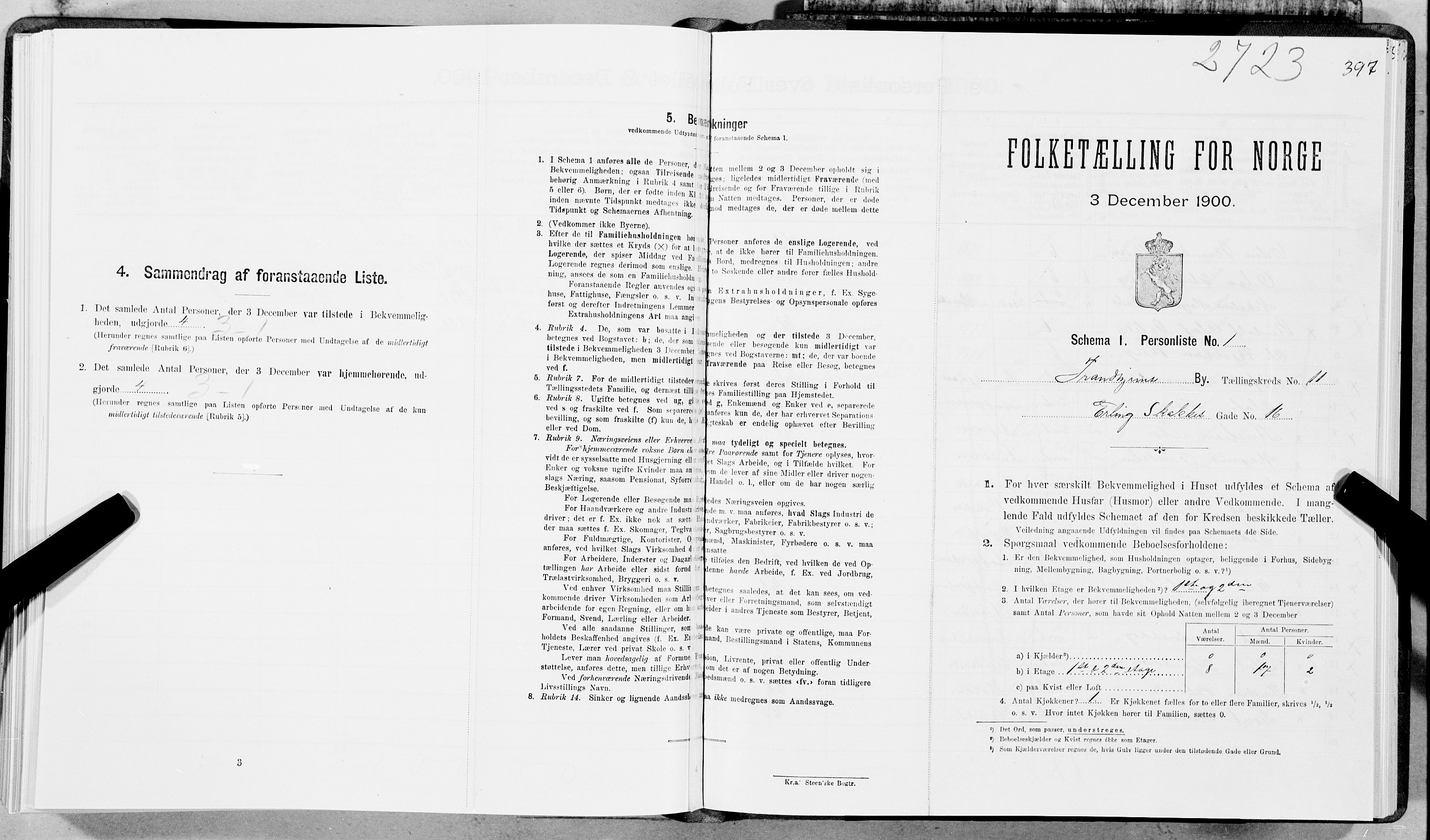 SAT, Folketelling 1900 for 1601 Trondheim kjøpstad, 1900, s. 1881