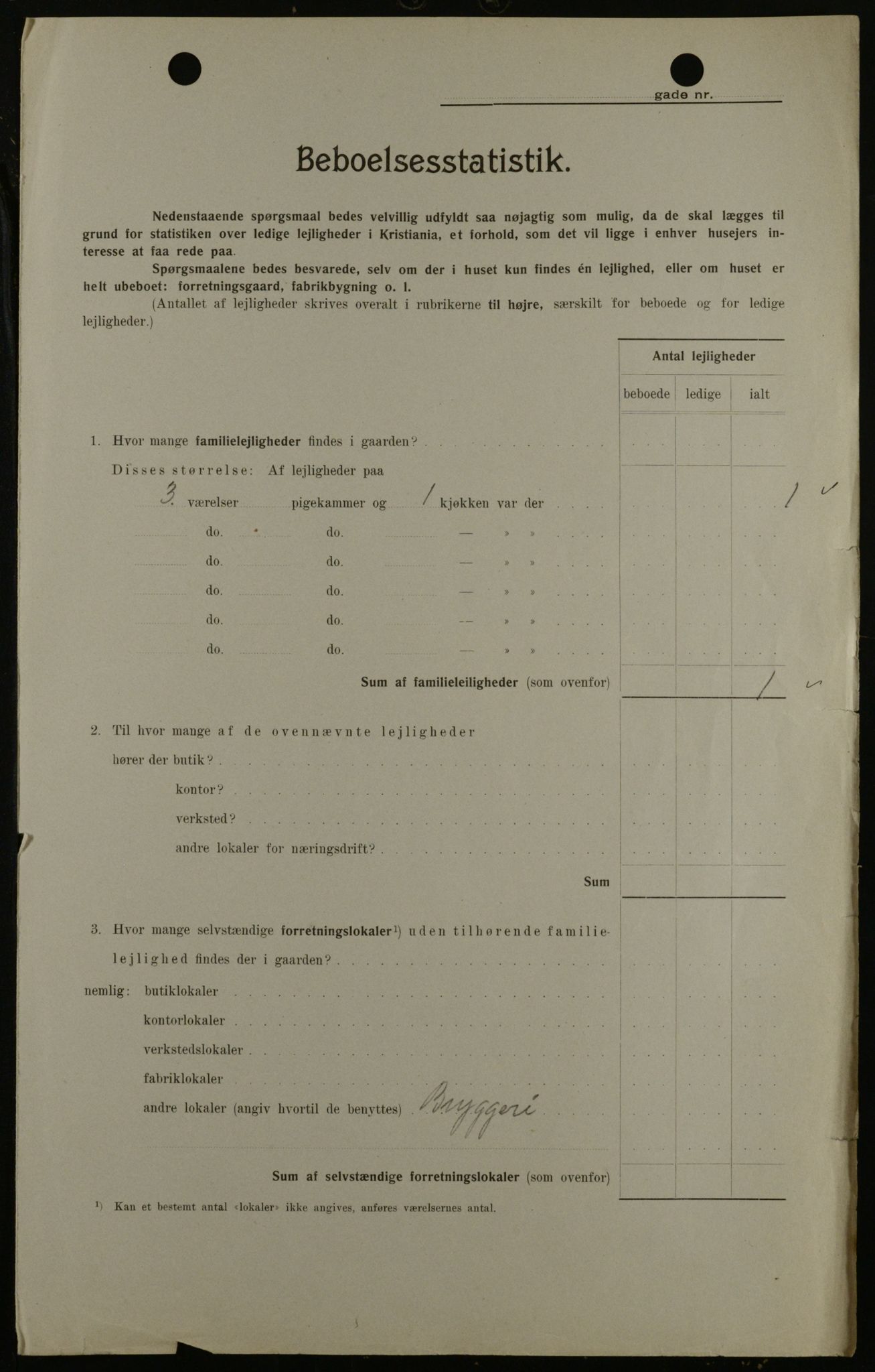 OBA, Kommunal folketelling 1.2.1908 for Kristiania kjøpstad, 1908, s. 98465