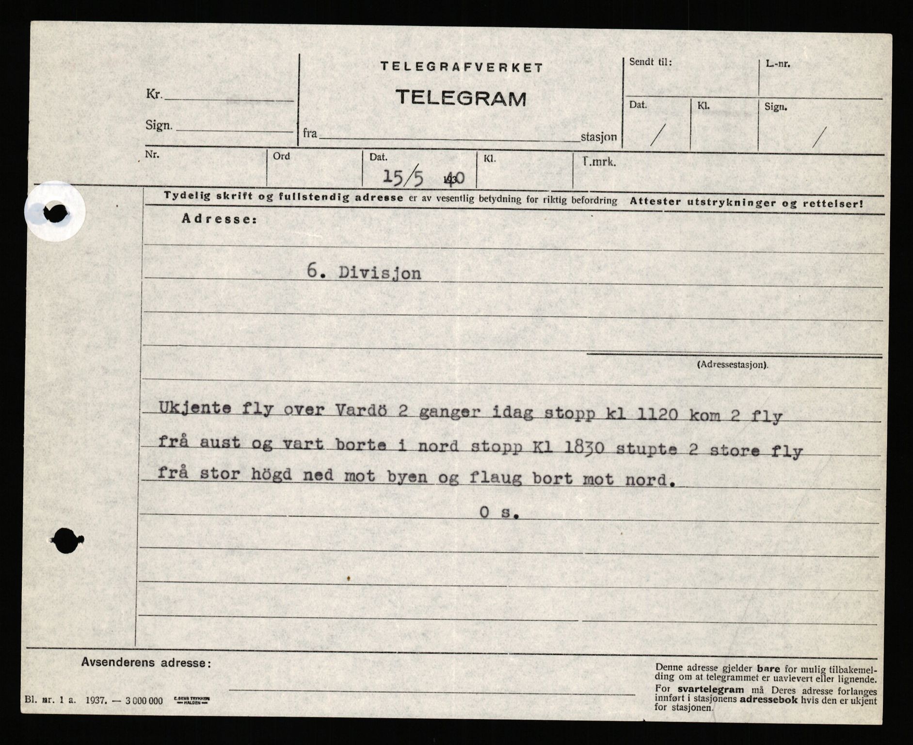 Forsvaret, Forsvarets krigshistoriske avdeling, AV/RA-RAFA-2017/Y/Yb/L0151: II-C-11-645  -  6. Divisjon: avsnittsjefen i Øst-Finnmark, 1940, s. 936