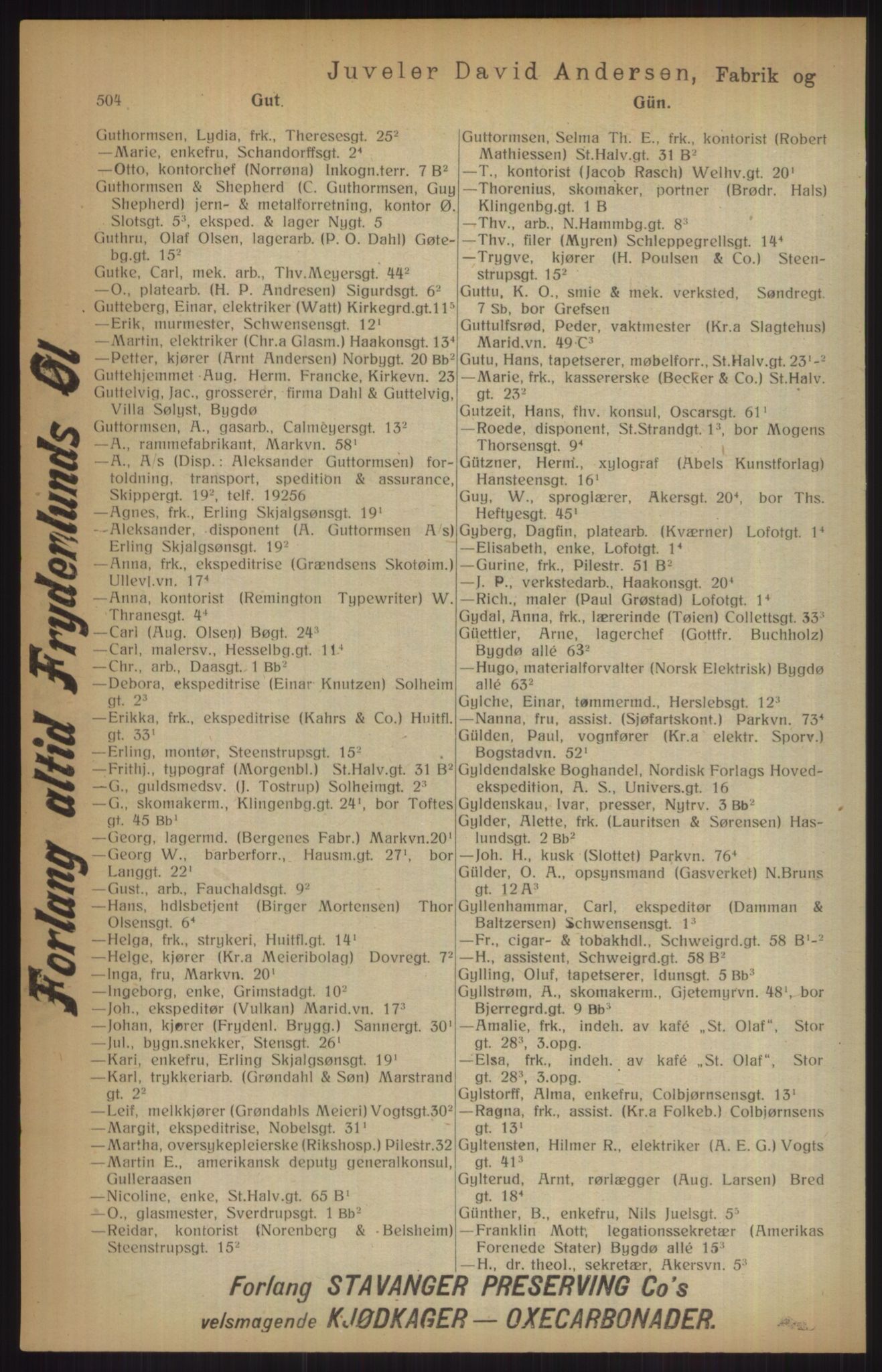 Kristiania/Oslo adressebok, PUBL/-, 1915, s. 504
