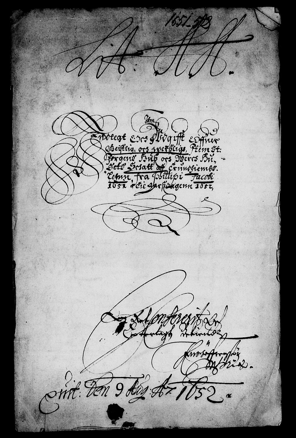 Rentekammeret inntil 1814, Reviderte regnskaper, Lensregnskaper, AV/RA-EA-5023/R/Rb/Rbw/L0107: Trondheim len, 1649-1653