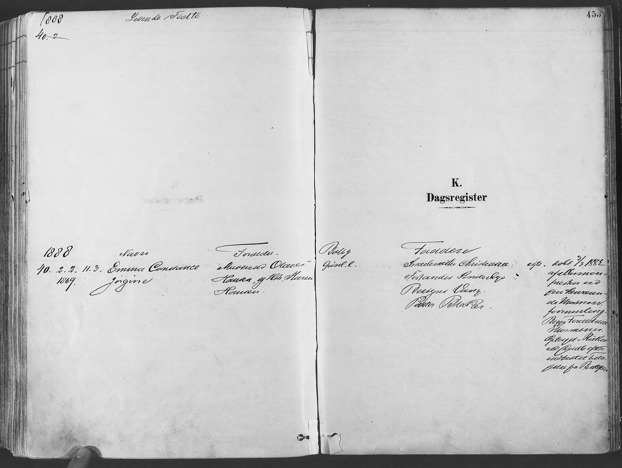 Grønland prestekontor Kirkebøker, SAO/A-10848/F/Fa/L0007: Ministerialbok nr. 7, 1878-1888, s. 453