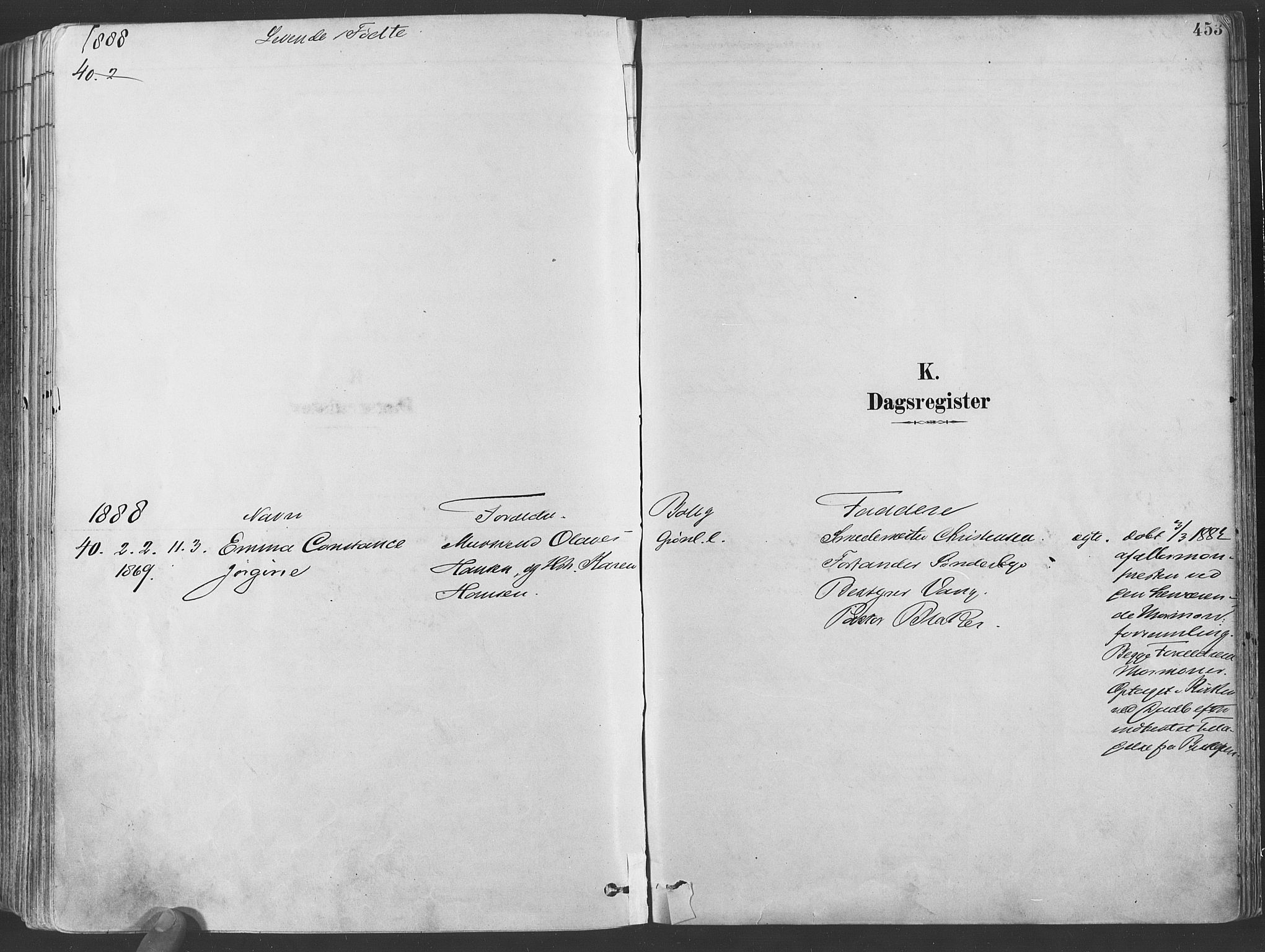Grønland prestekontor Kirkebøker, AV/SAO-A-10848/F/Fa/L0007: Ministerialbok nr. 7, 1878-1888, s. 453
