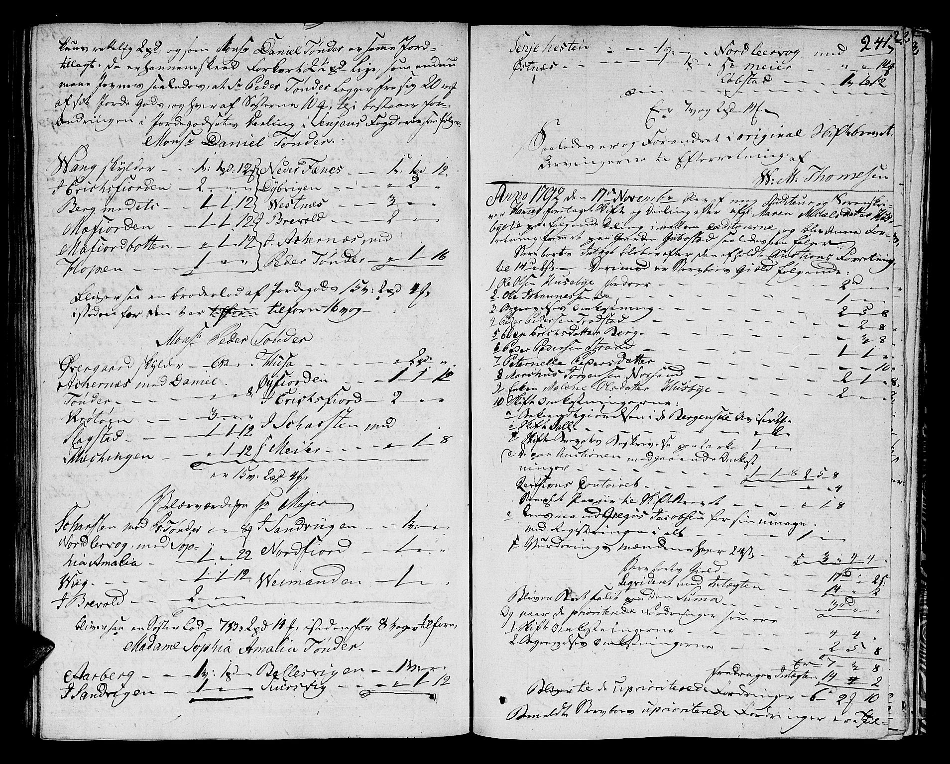 Senja og Tromsø sorenskriveri , SATØ/SATØ-31/H/Hb/L0145: Skifteutlodningsprotokoll, 1751-1796, s. 240b-241a