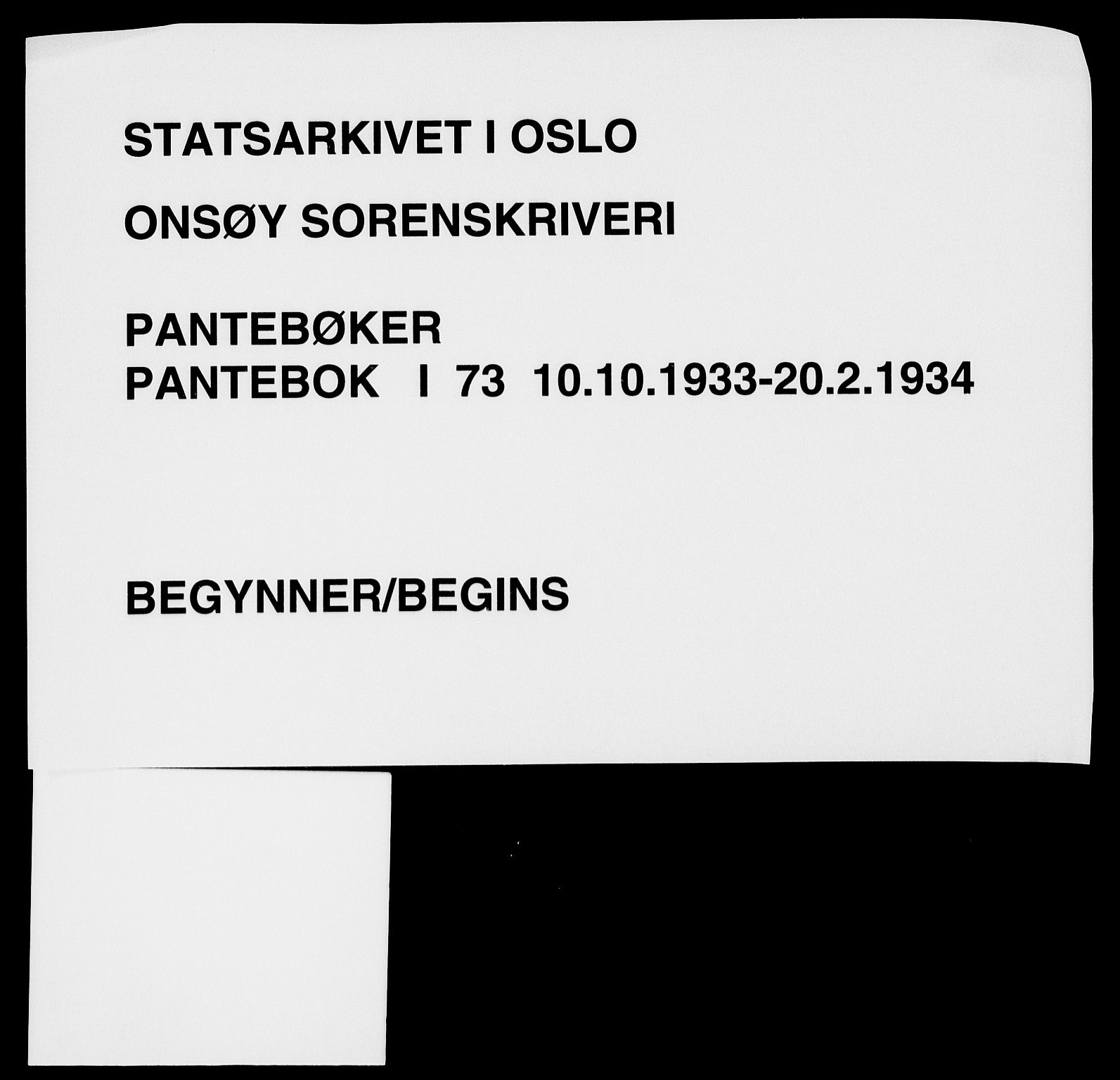 Onsøy sorenskriveri, SAO/A-10474/G/Ga/Gaa/L0073: Pantebok nr. I 73, 1933-1934