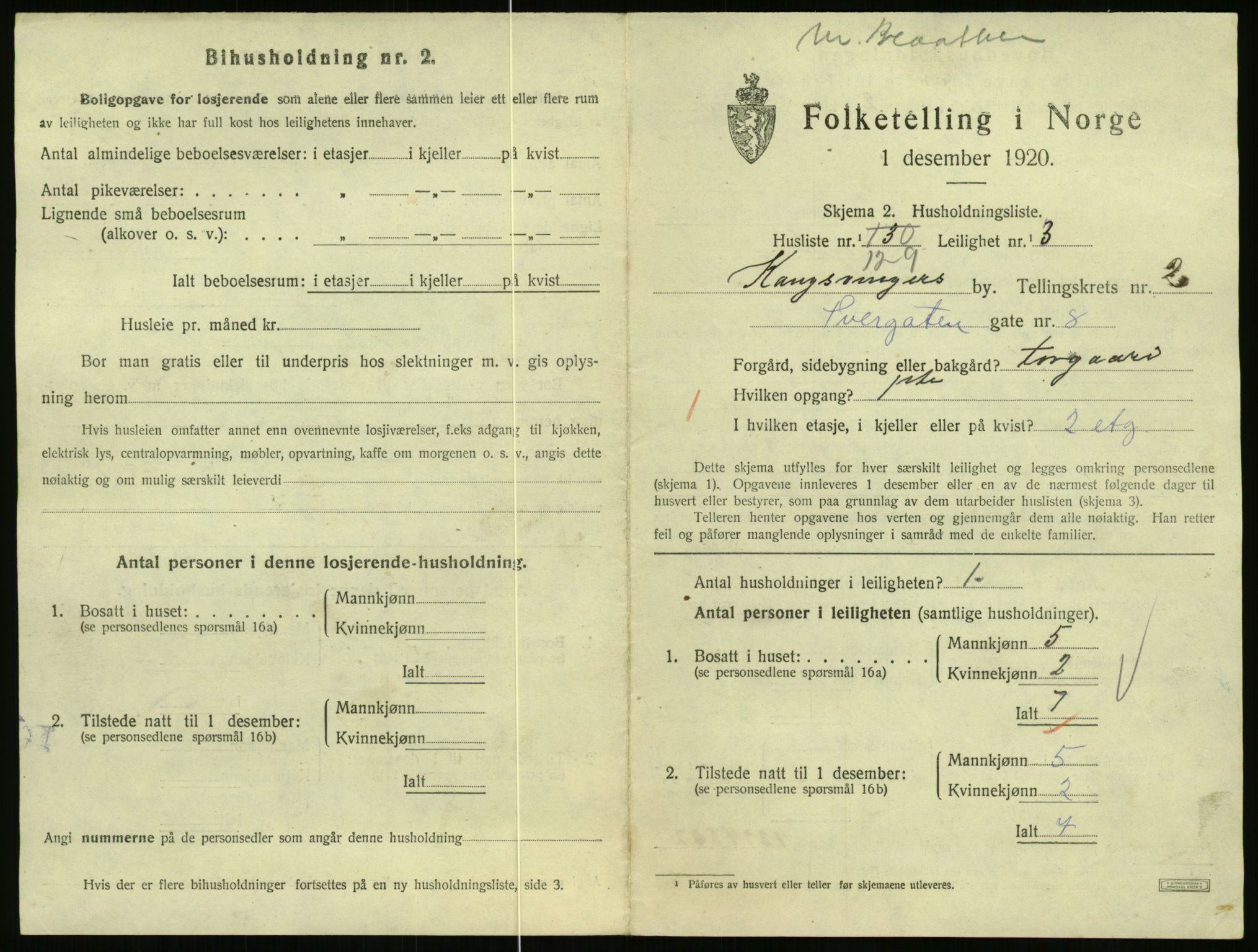 SAH, Folketelling 1920 for 0402 Kongsvinger kjøpstad, 1920, s. 1401