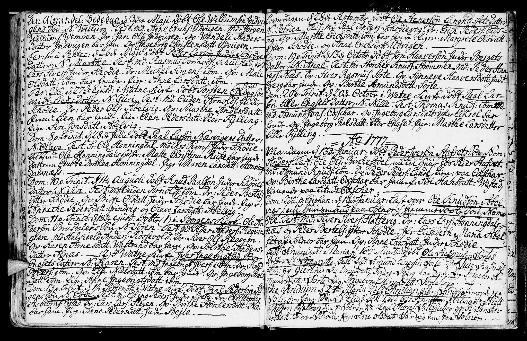 Ministerialprotokoller, klokkerbøker og fødselsregistre - Møre og Romsdal, AV/SAT-A-1454/524/L0349: Ministerialbok nr. 524A01, 1698-1779, s. 207