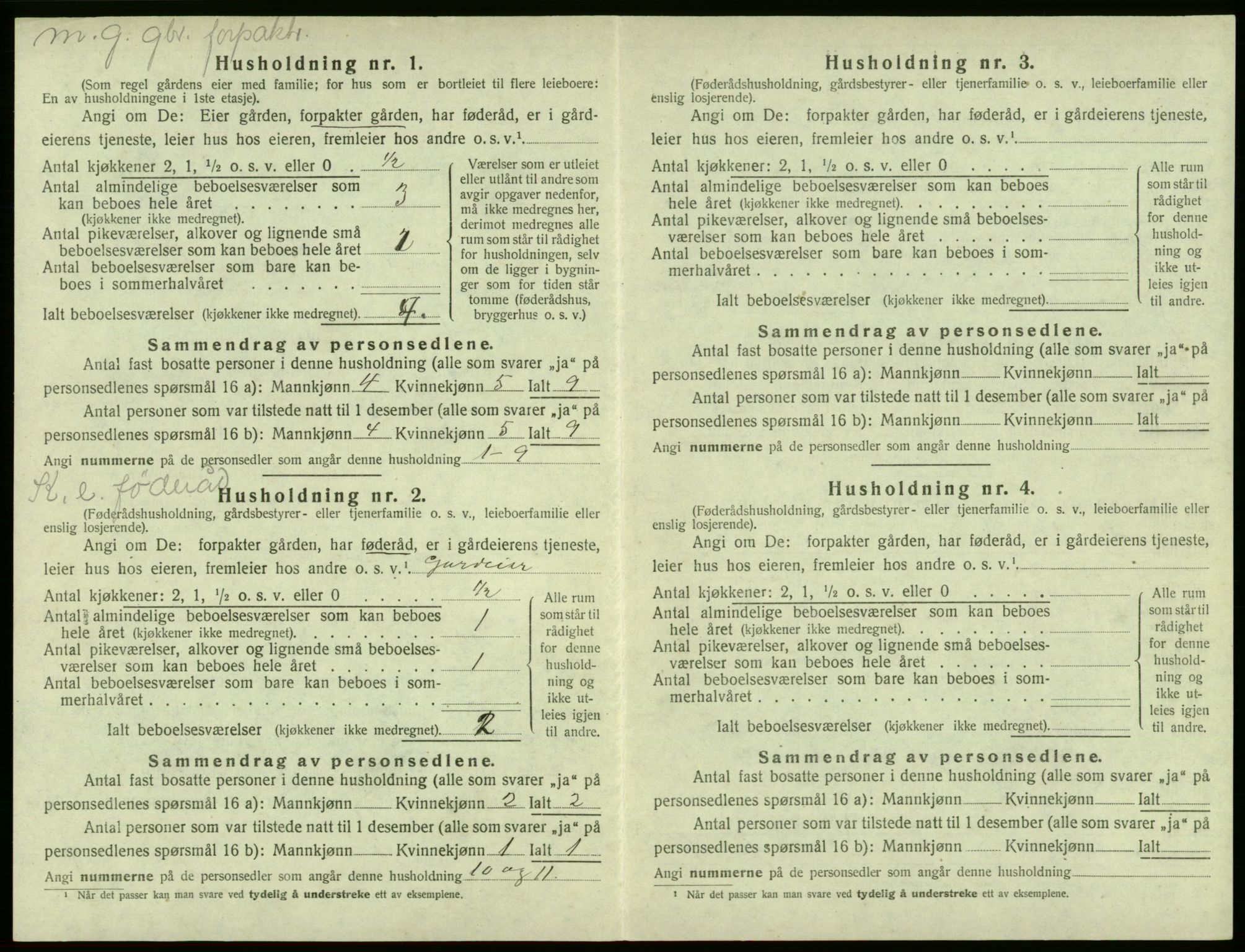 SAB, Folketelling 1920 for 1245 Sund herred, 1920, s. 603