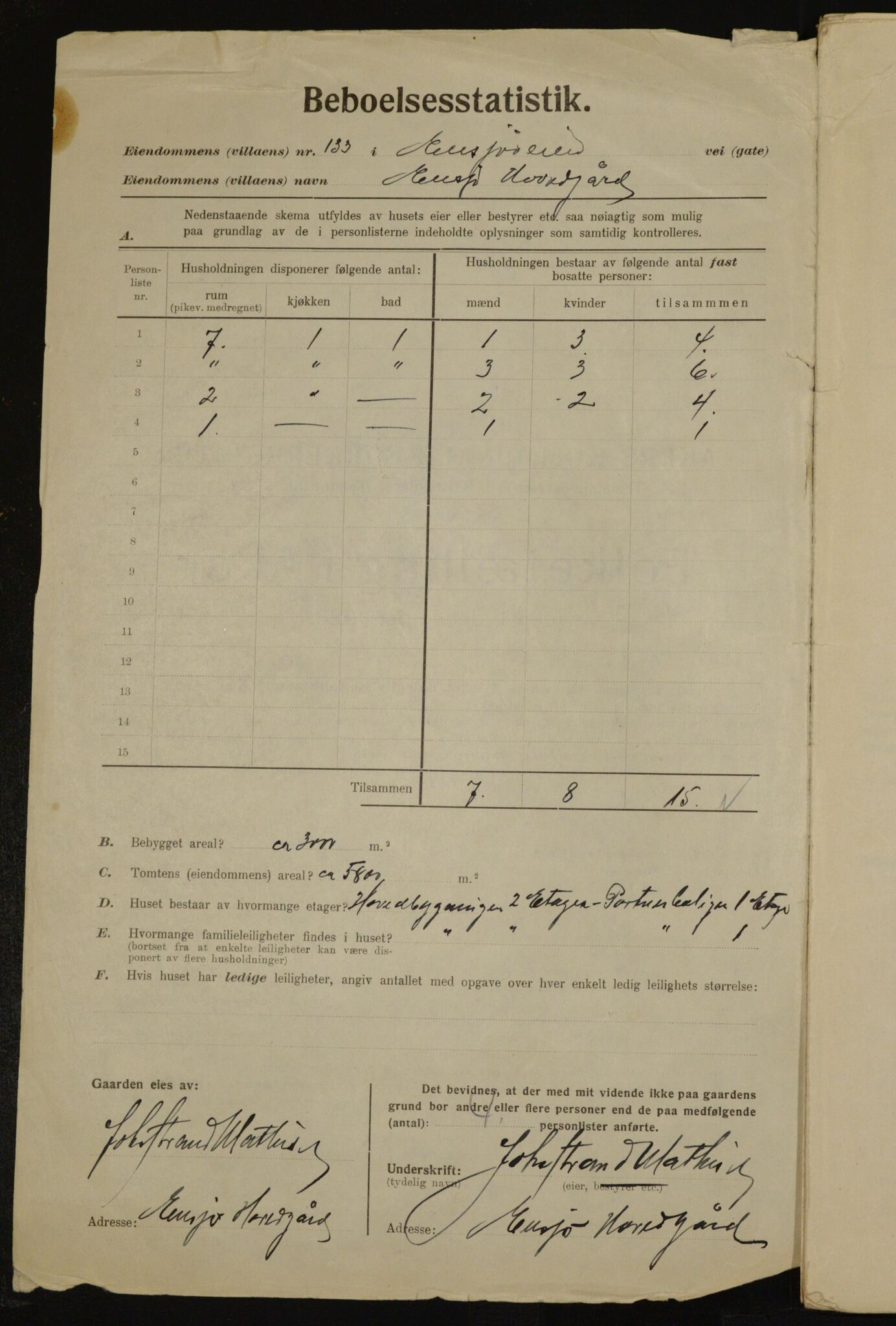 , Kommunal folketelling 1.12.1923 for Aker, 1923, s. 23496