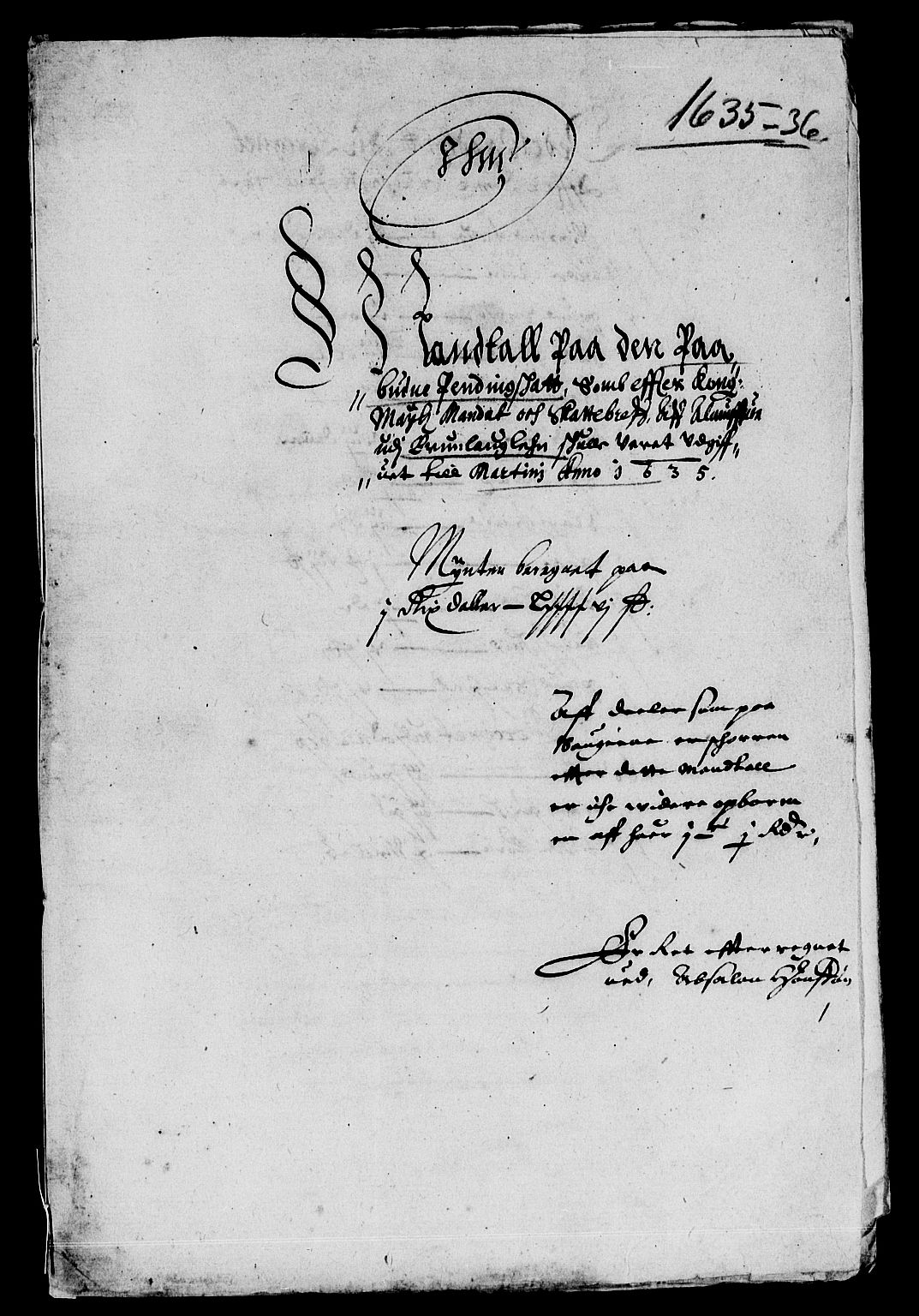 Rentekammeret inntil 1814, Reviderte regnskaper, Lensregnskaper, AV/RA-EA-5023/R/Rb/Rbl/L0006: Brunla len med Eiker len 1626-37, 1635-1638