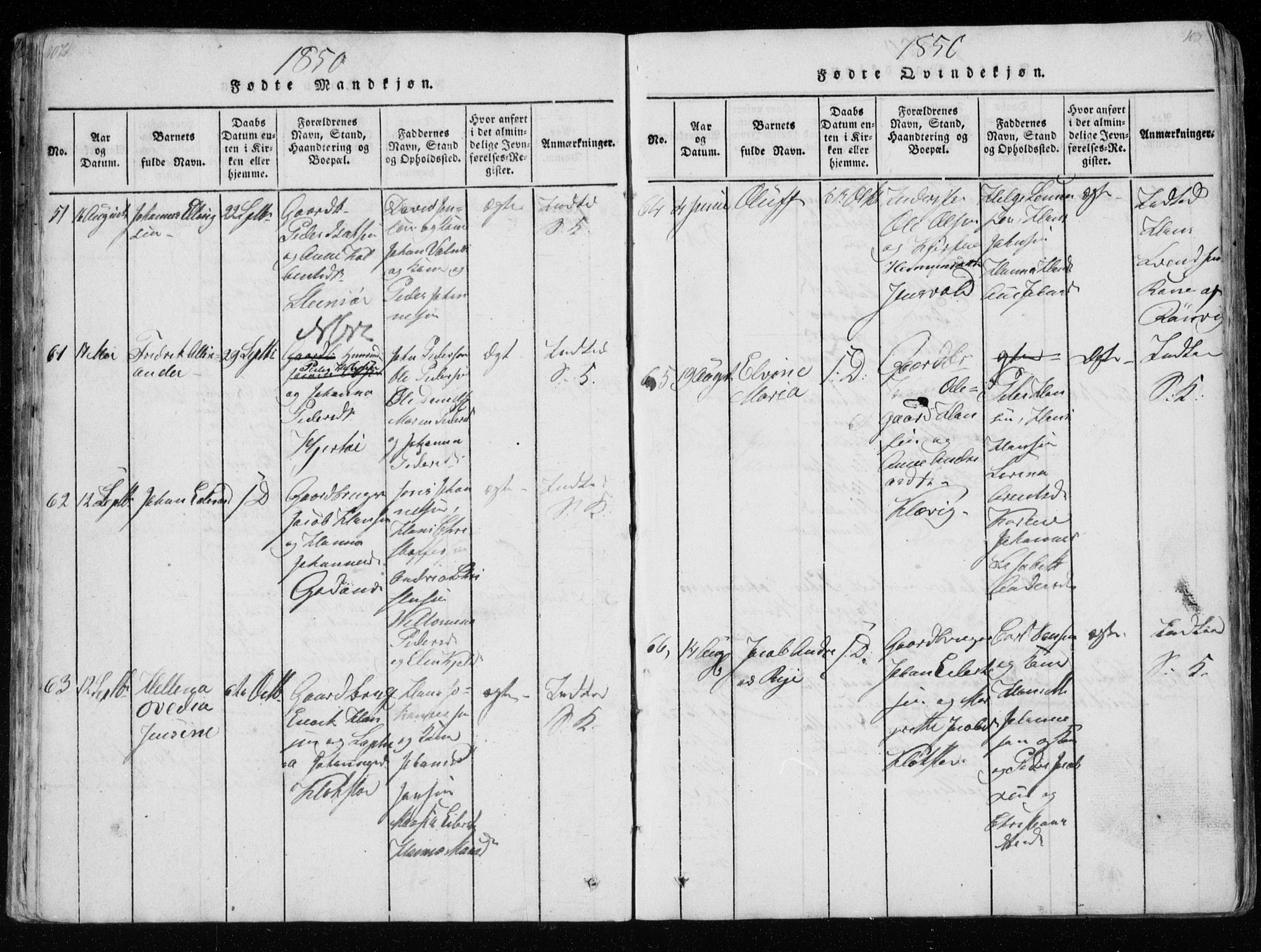 Ministerialprotokoller, klokkerbøker og fødselsregistre - Nordland, AV/SAT-A-1459/801/L0026: Klokkerbok nr. 801C01, 1820-1855, s. 102-103