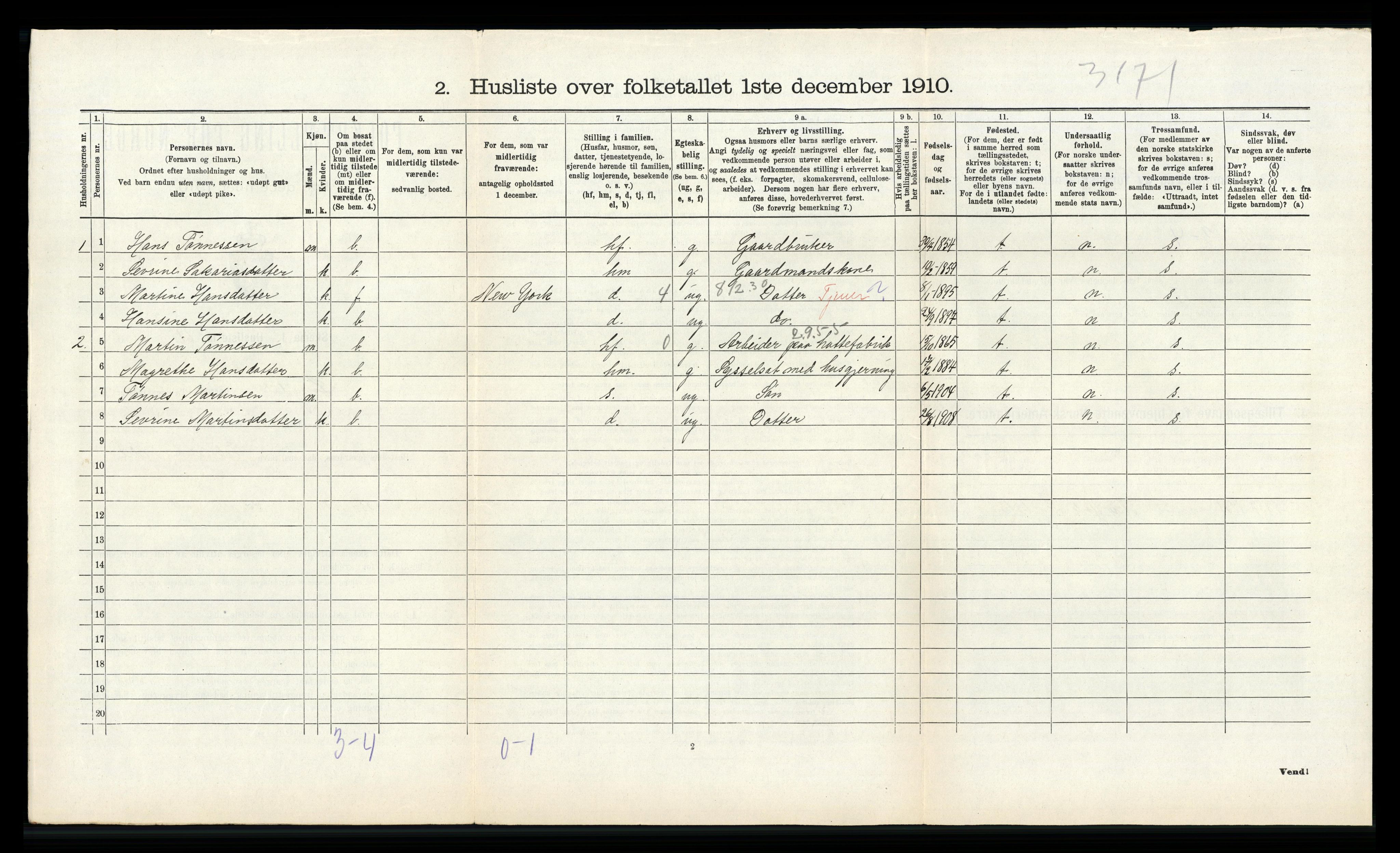 RA, Folketelling 1910 for 1032 Lyngdal herred, 1910, s. 867