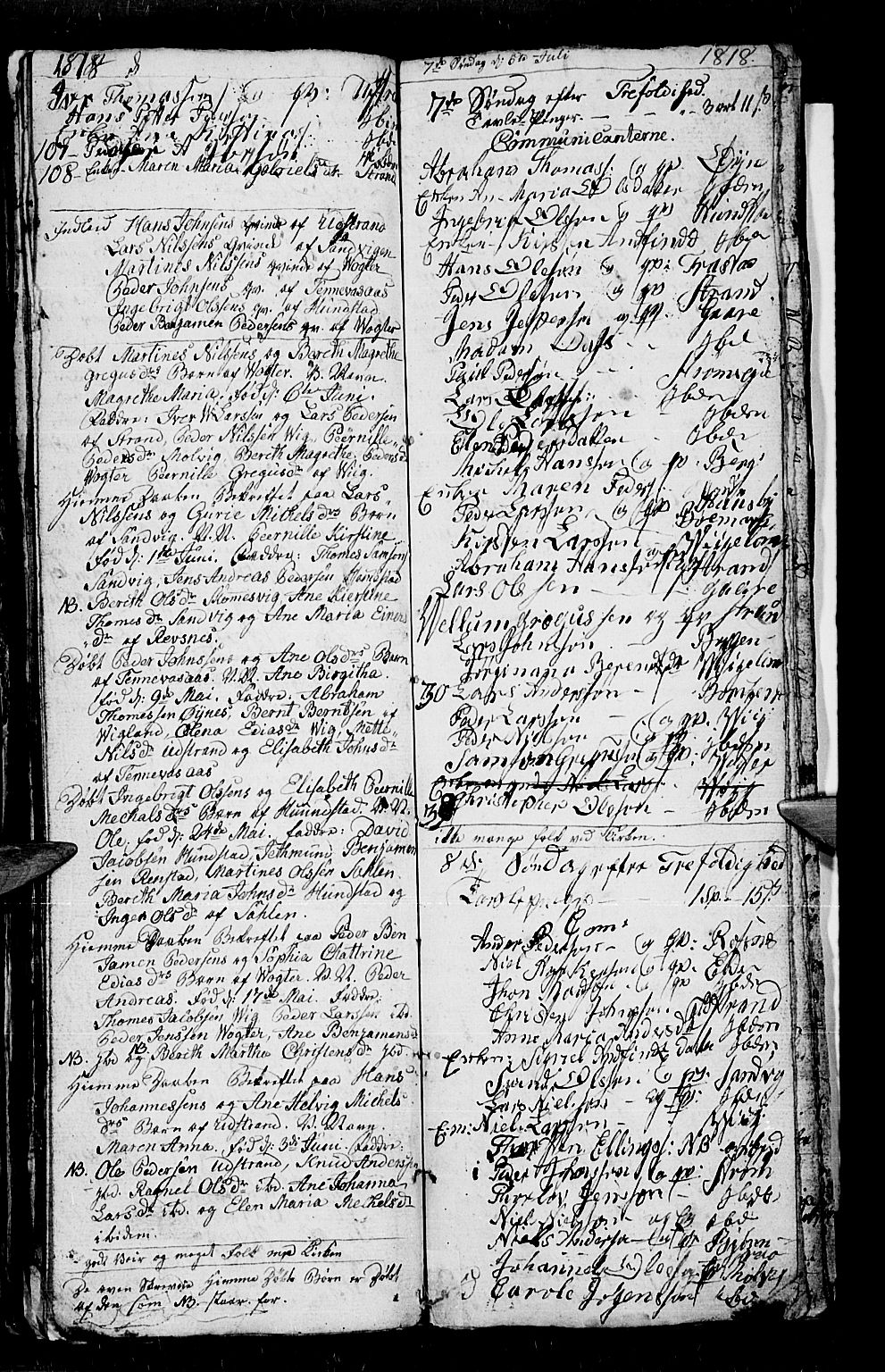 Kvæfjord sokneprestkontor, AV/SATØ-S-1323/G/Ga/Gab/L0001klokker: Klokkerbok nr. 1, 1806-1824