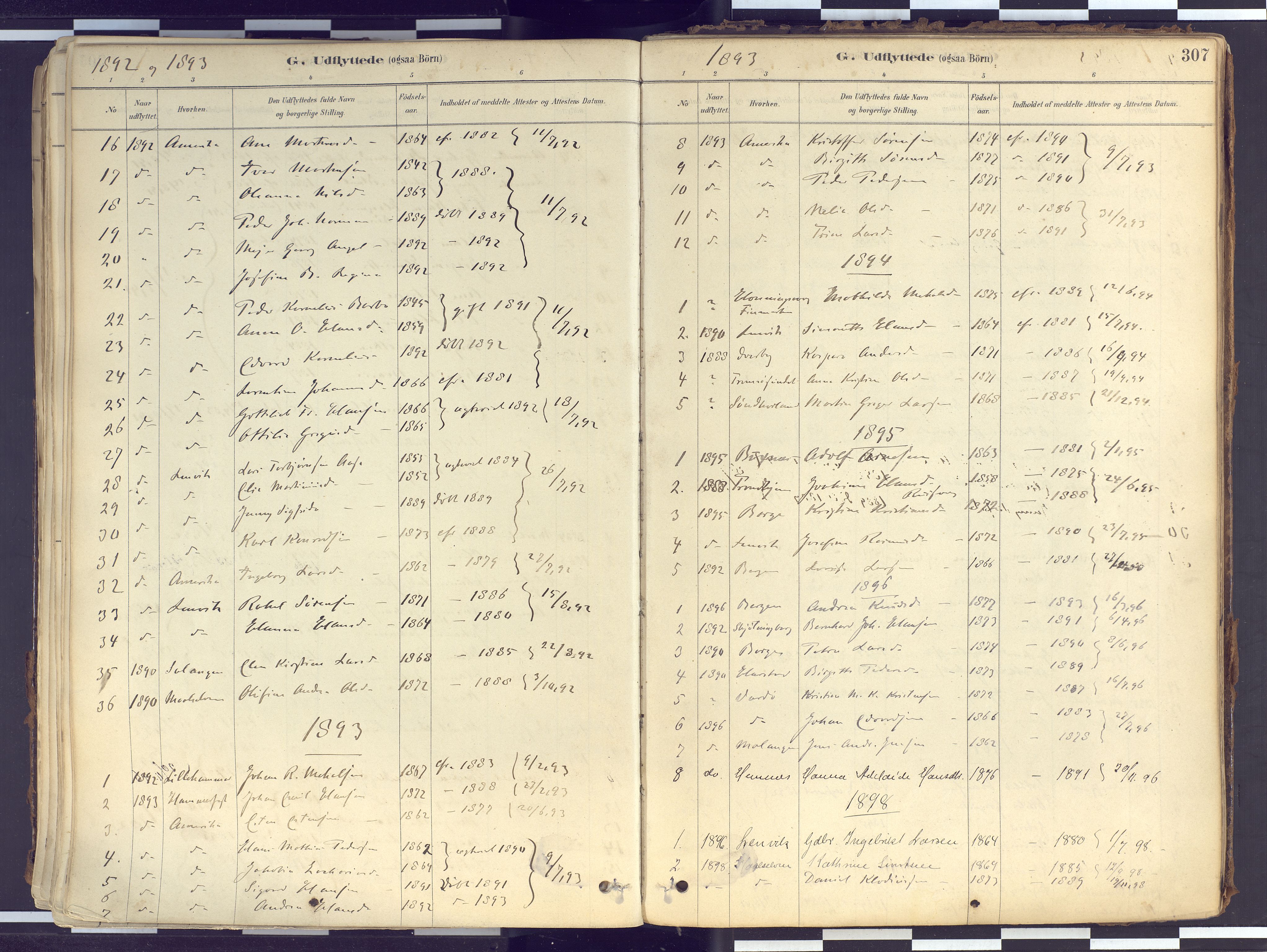 Tranøy sokneprestkontor, AV/SATØ-S-1313/I/Ia/Iaa/L0010kirke: Ministerialbok nr. 10, 1878-1904, s. 307