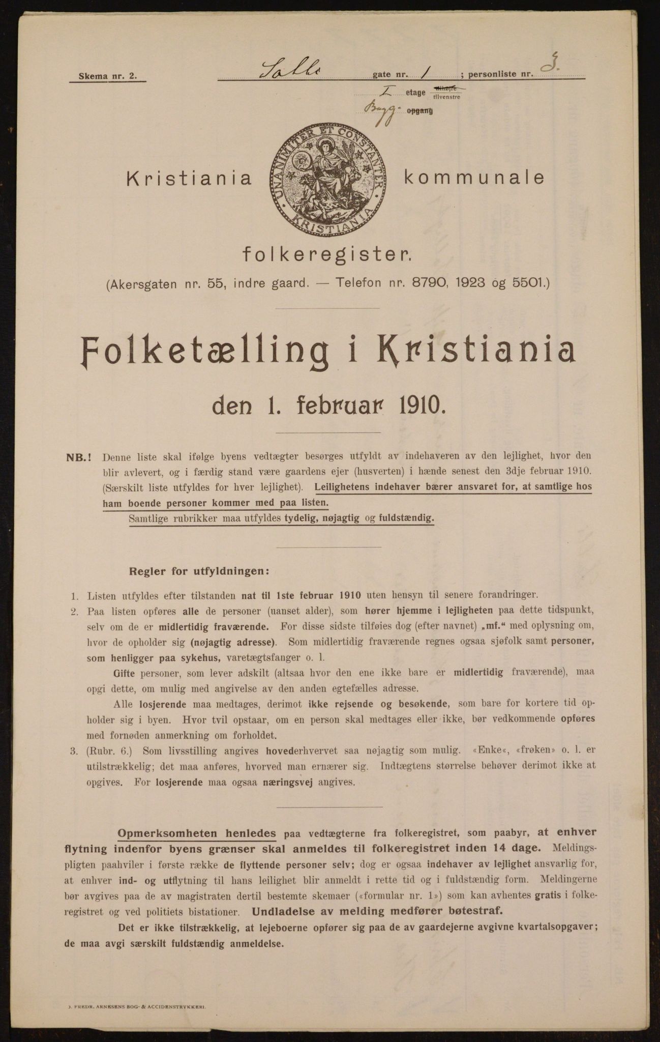 OBA, Kommunal folketelling 1.2.1910 for Kristiania, 1910, s. 94940