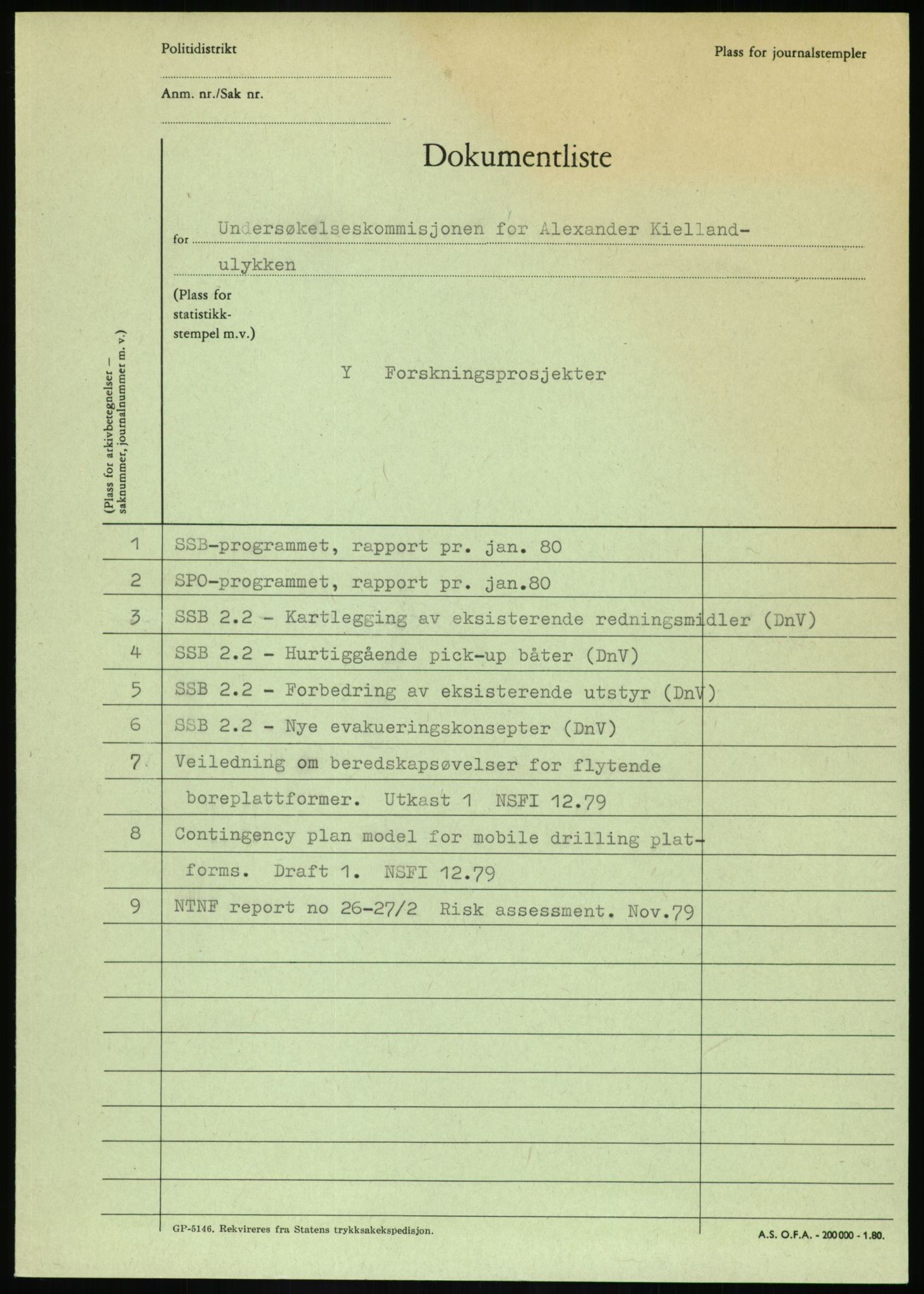 Justisdepartementet, Granskningskommisjonen ved Alexander Kielland-ulykken 27.3.1980, RA/S-1165/D/L0020: X Opplæring/Kompetanse (Doku.liste + X1-X18 av 18)/Y Forskningsprosjekter (Doku.liste + Y1-Y7 av 9), 1980-1981, s. 137