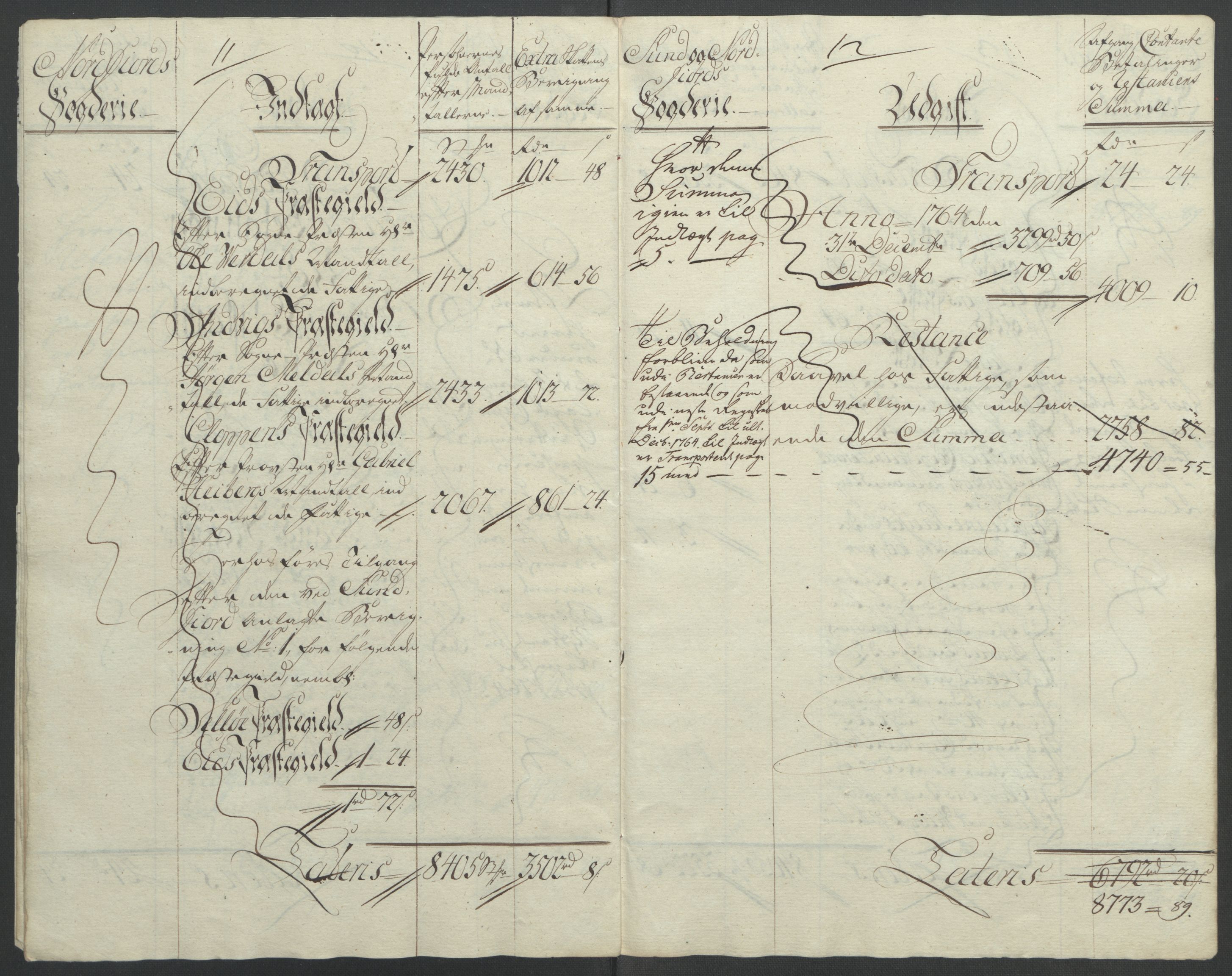 Rentekammeret inntil 1814, Reviderte regnskaper, Fogderegnskap, AV/RA-EA-4092/R53/L3550: Ekstraskatten Sunn- og Nordfjord, 1762-1771, s. 98