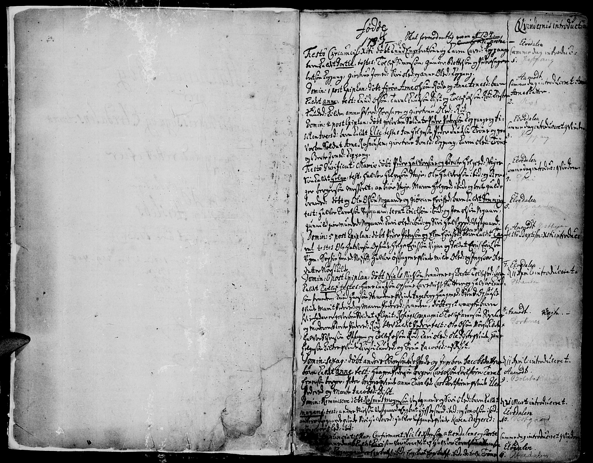 Åmot prestekontor, Hedmark, AV/SAH-PREST-056/H/Ha/Haa/L0002: Ministerialbok nr. 2, 1734-1779, s. 0-1