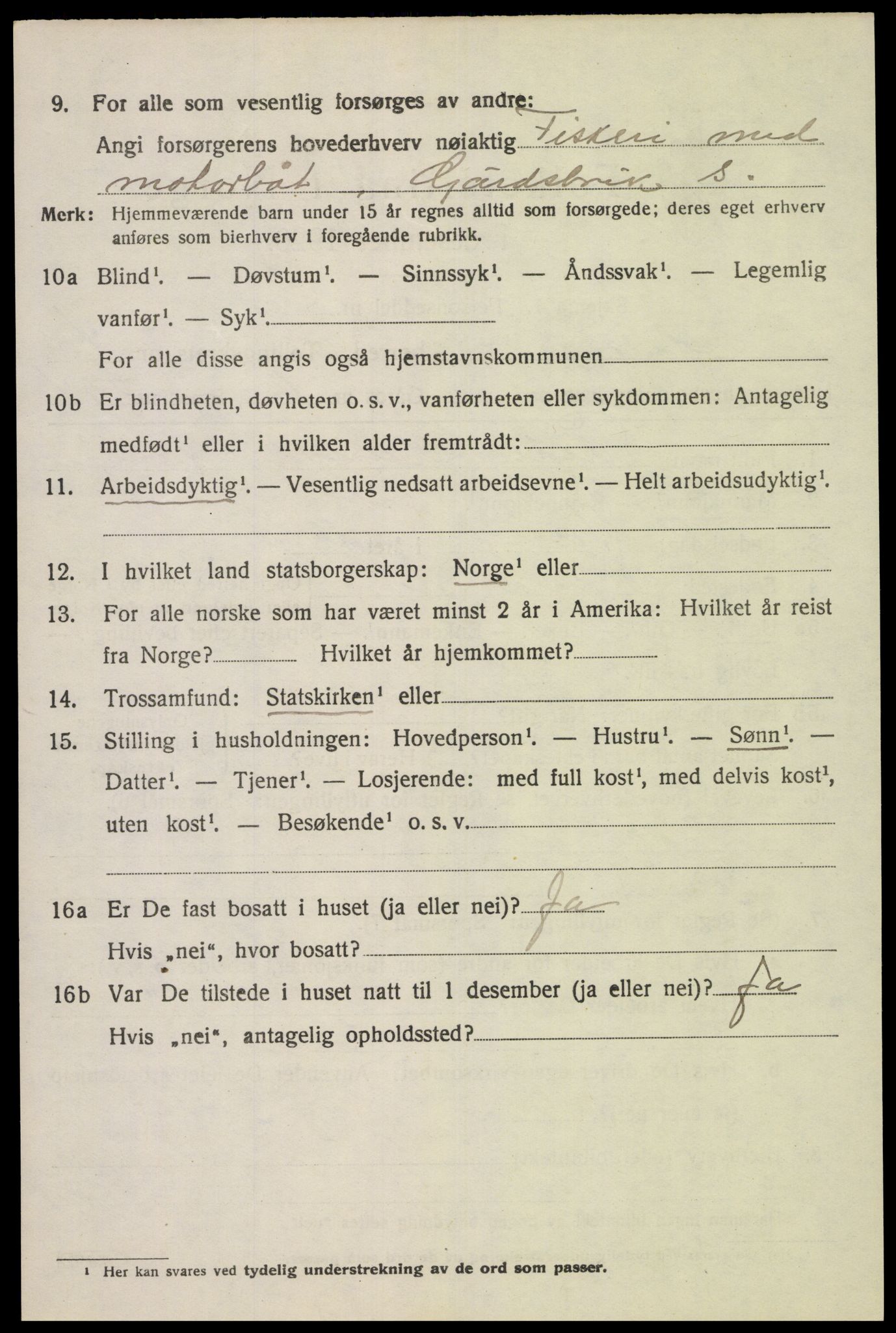 SAK, Folketelling 1920 for 1042 Hidra herred, 1920, s. 2101