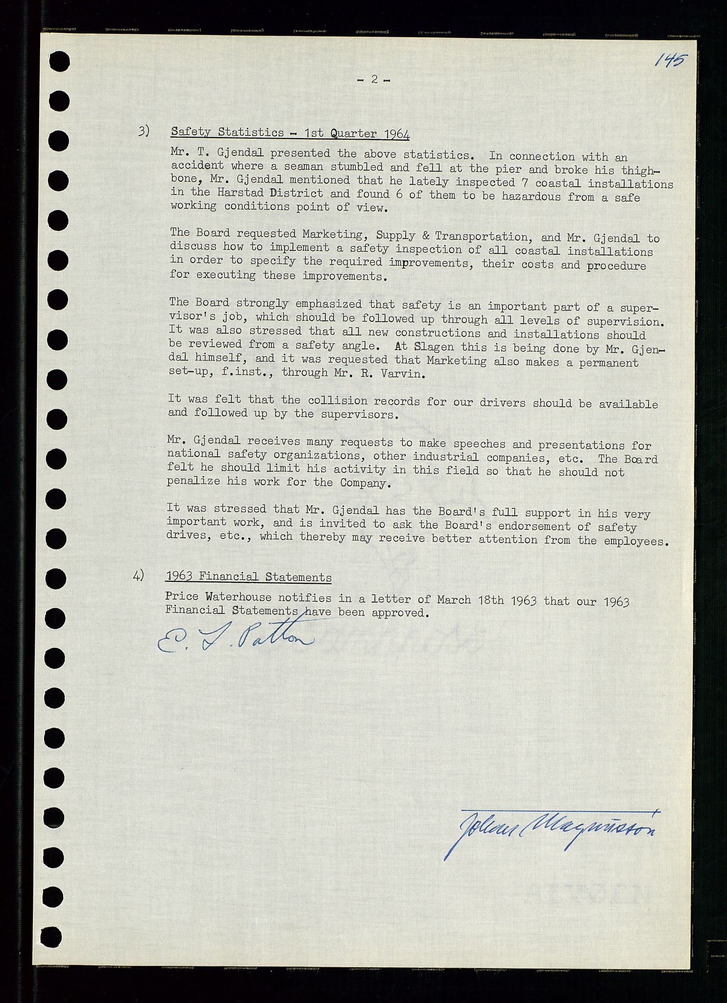 Pa 0982 - Esso Norge A/S, AV/SAST-A-100448/A/Aa/L0001/0004: Den administrerende direksjon Board minutes (styrereferater) / Den administrerende direksjon Board minutes (styrereferater), 1963-1964, s. 118