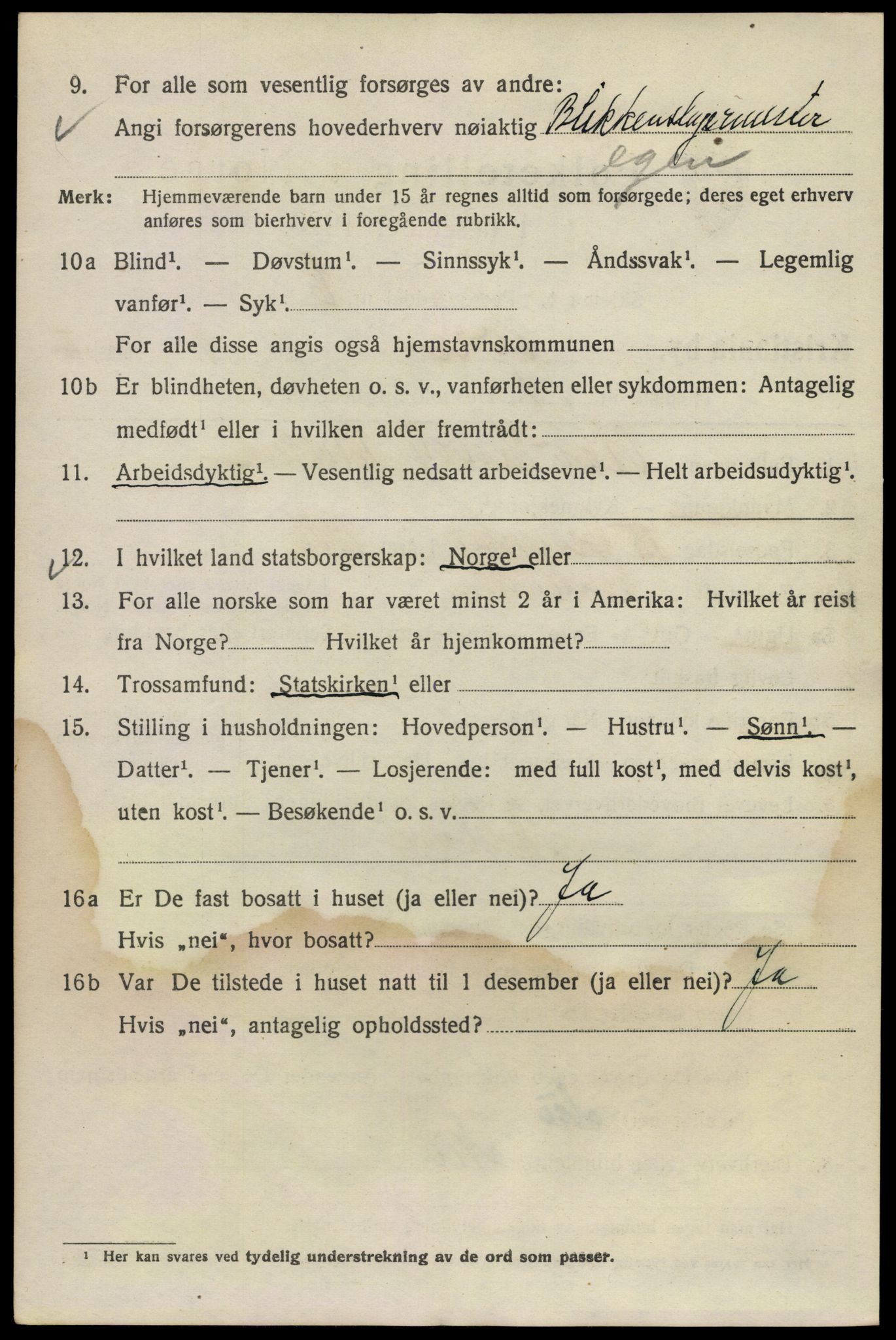 SAO, Folketelling 1920 for 0301 Kristiania kjøpstad, 1920, s. 658872