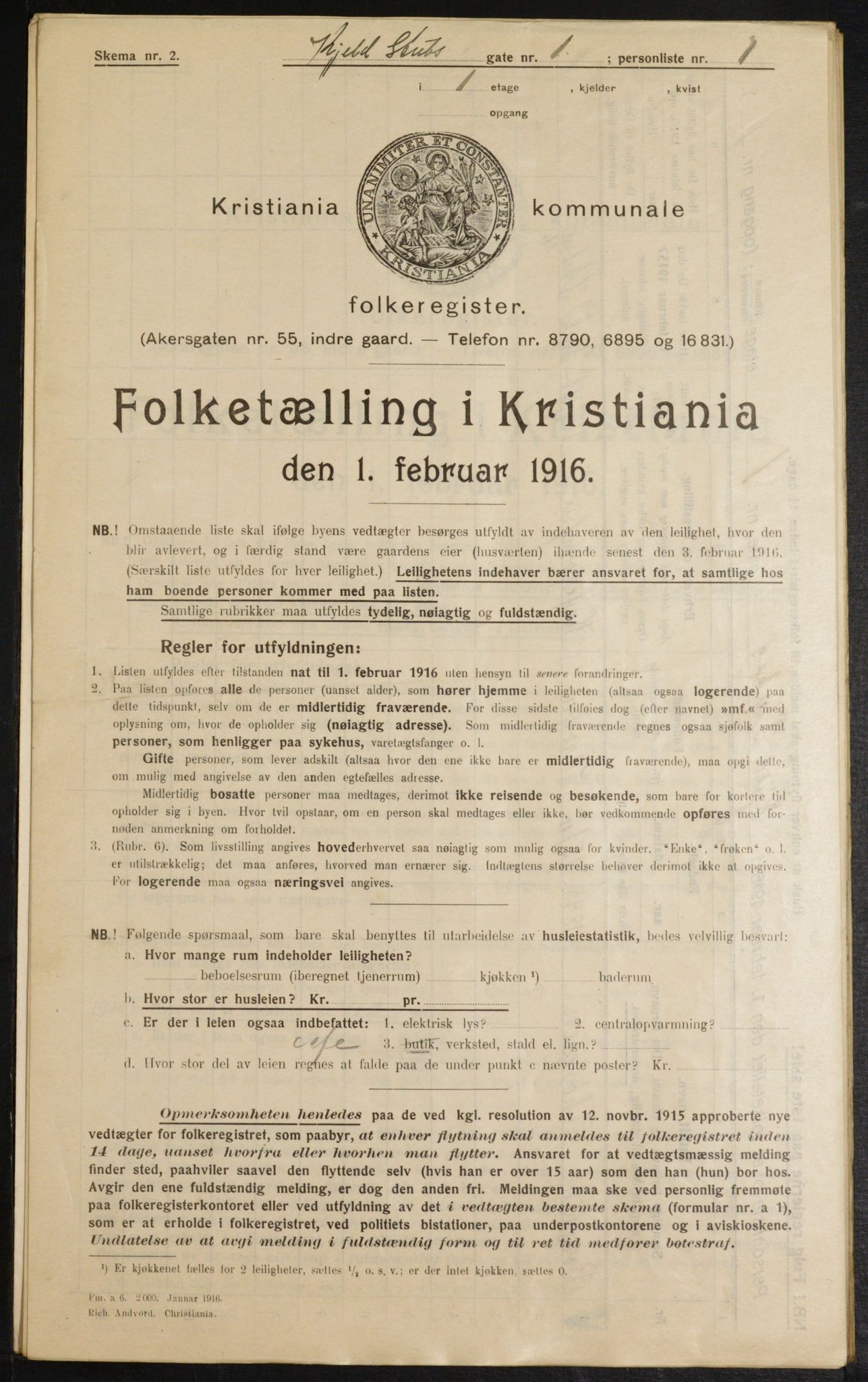 OBA, Kommunal folketelling 1.2.1916 for Kristiania, 1916, s. 52592