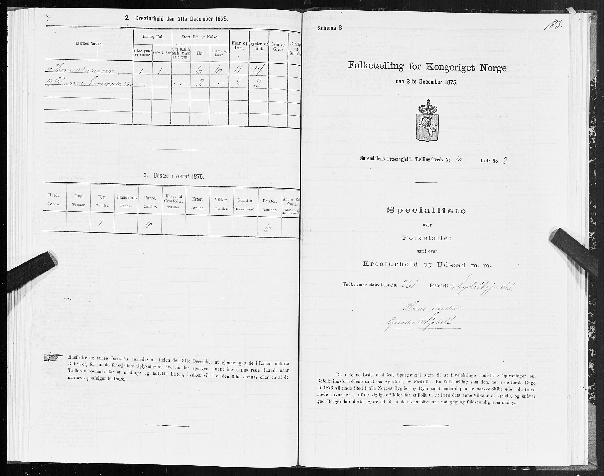 SAT, Folketelling 1875 for 1566P Surnadal prestegjeld, 1875, s. 4183