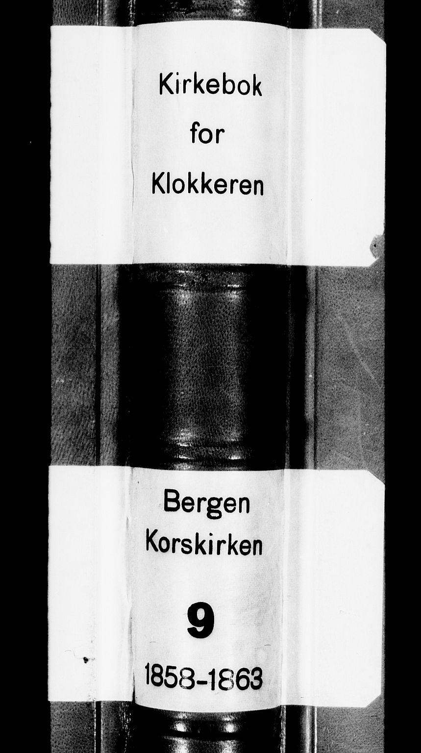 Korskirken sokneprestembete, SAB/A-76101/H/Hab: Klokkerbok nr. B 4, 1858-1863