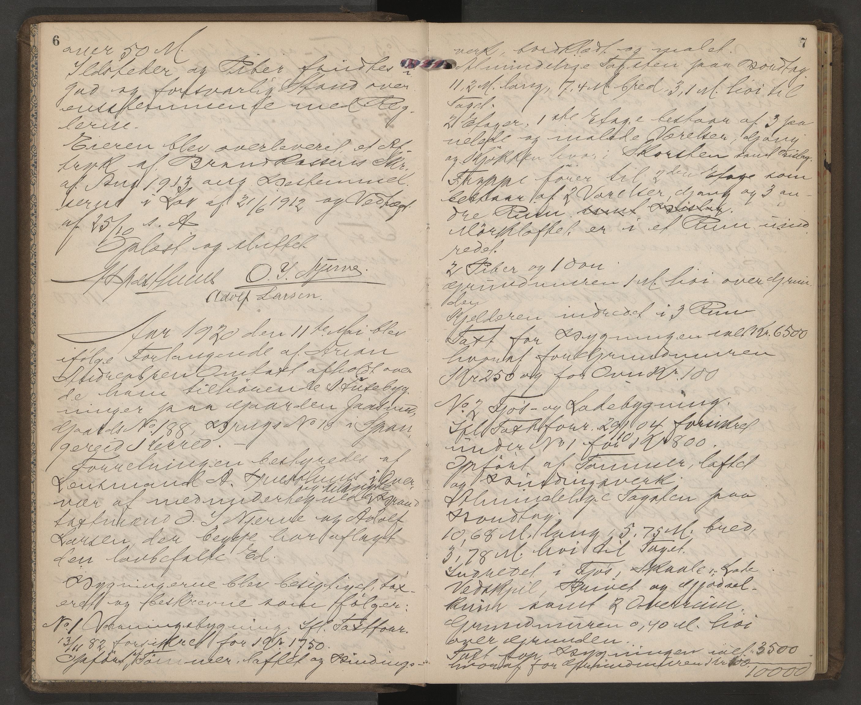 Norges Brannkasse Spangereid, AV/SAK-2241-0045/F/Fa/L0006: Branntakstprotokoll nr. 6, 1920-1955