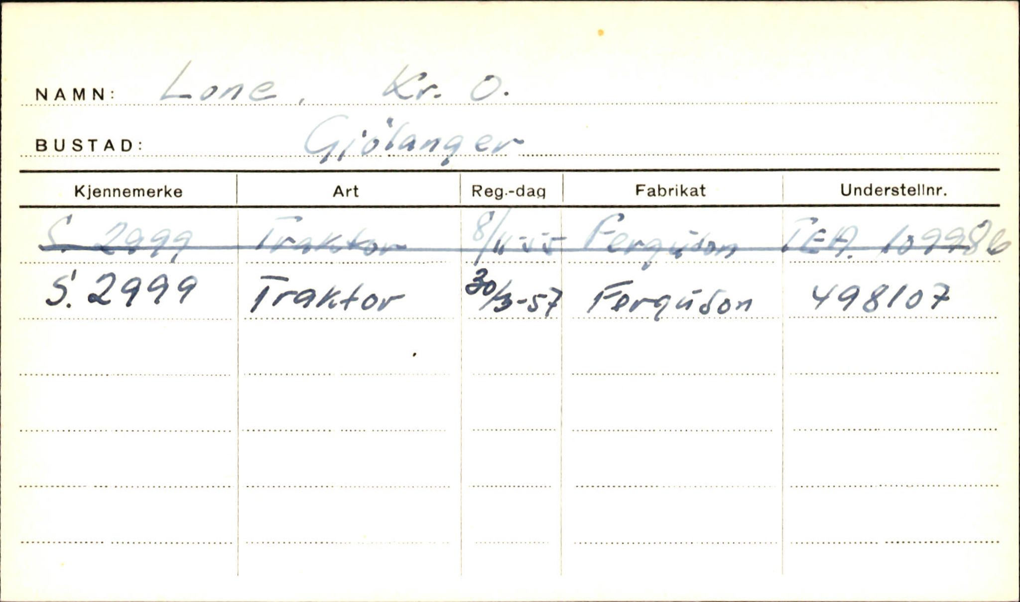 Statens vegvesen, Sogn og Fjordane vegkontor, AV/SAB-A-5301/4/F/L0001B: Eigarregister Fjordane til 1.6.1961, 1930-1961, s. 609