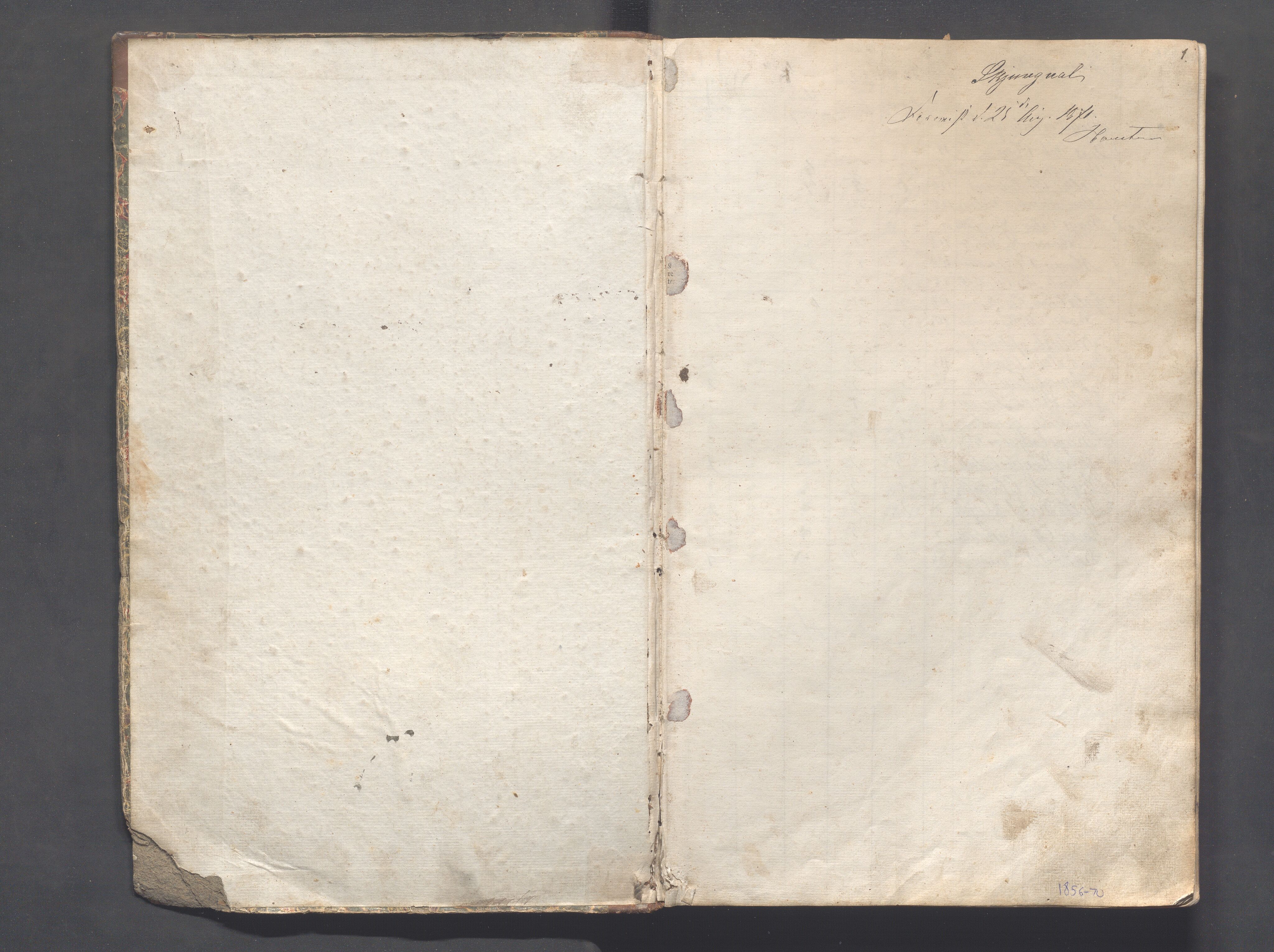 Håland kommune - Skolestyret, IKAR/K-102439/H/L0001: Skoleprotokoll - Skadberg, Grannes, Ræge, Gimre, Madla, Røyneberg, Stangeland, Rott, 1856-1870, s. 1