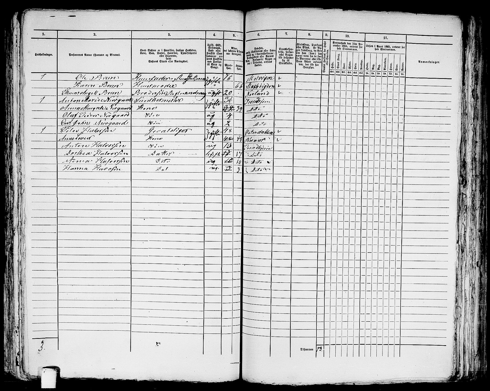 RA, Folketelling 1865 for 1601 Trondheim kjøpstad, 1865, s. 1926