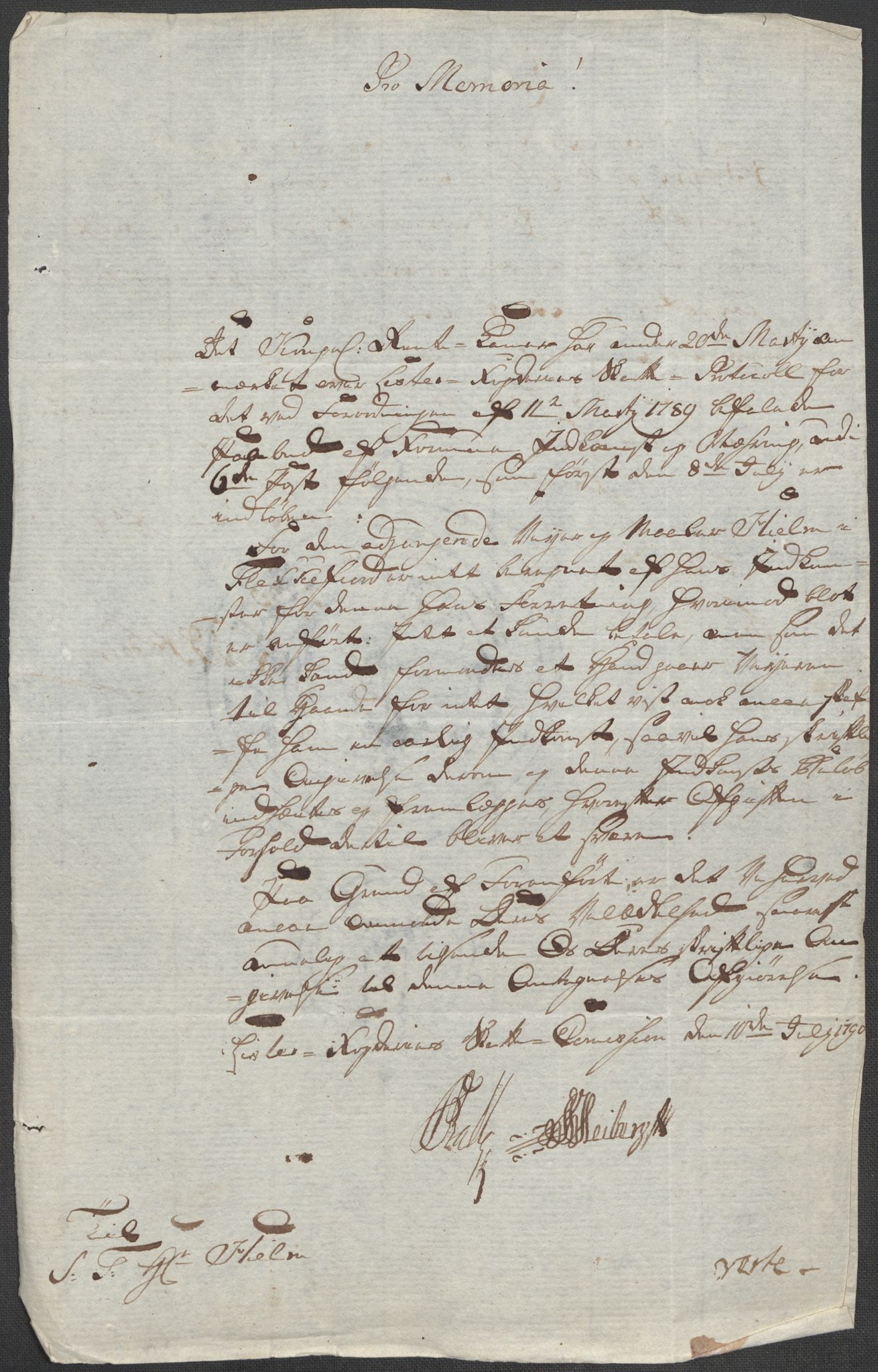 Rentekammeret inntil 1814, Reviderte regnskaper, Mindre regnskaper, AV/RA-EA-4068/Rf/Rfe/L0021: Larvik grevskap, Lista fogderi, 1789, s. 227