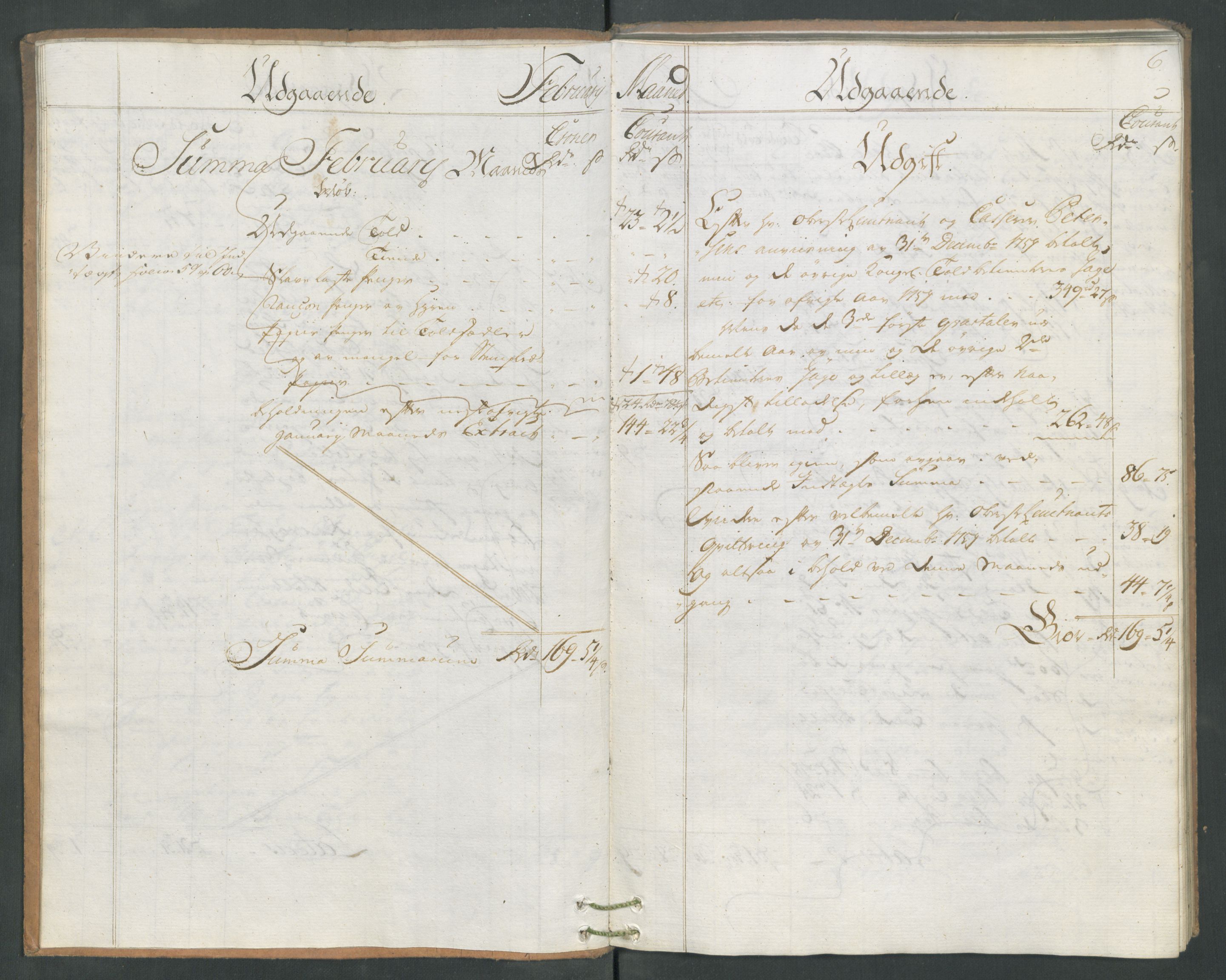 Generaltollkammeret, tollregnskaper, AV/RA-EA-5490/R19/L0019/0005: Tollregnskaper Flekkefjord / Utgående hovedtollbok, 1760
