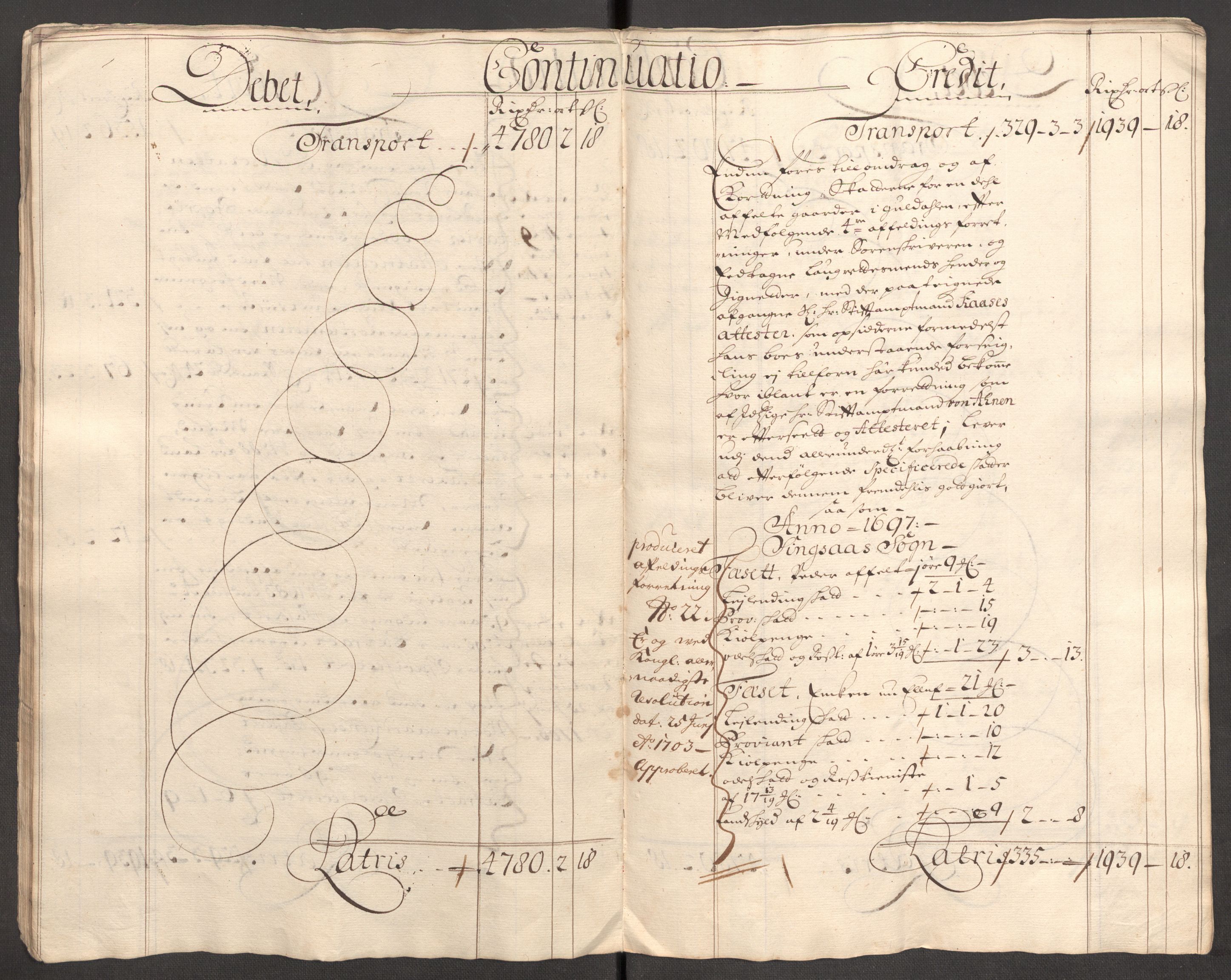 Rentekammeret inntil 1814, Reviderte regnskaper, Fogderegnskap, AV/RA-EA-4092/R60/L3951: Fogderegnskap Orkdal og Gauldal, 1701, s. 15