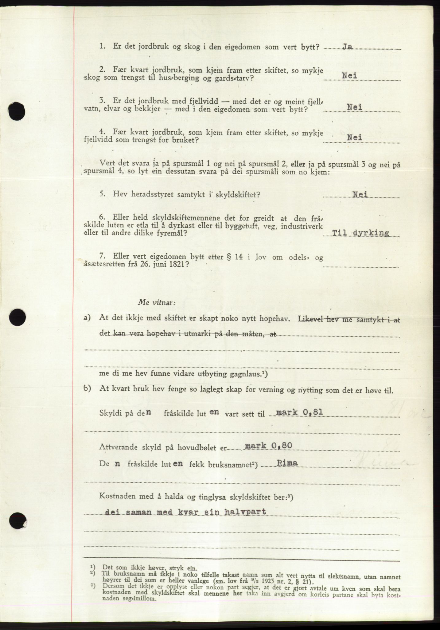 Søre Sunnmøre sorenskriveri, AV/SAT-A-4122/1/2/2C/L0075: Pantebok nr. 1A, 1943-1943, Dagboknr: 731/1943